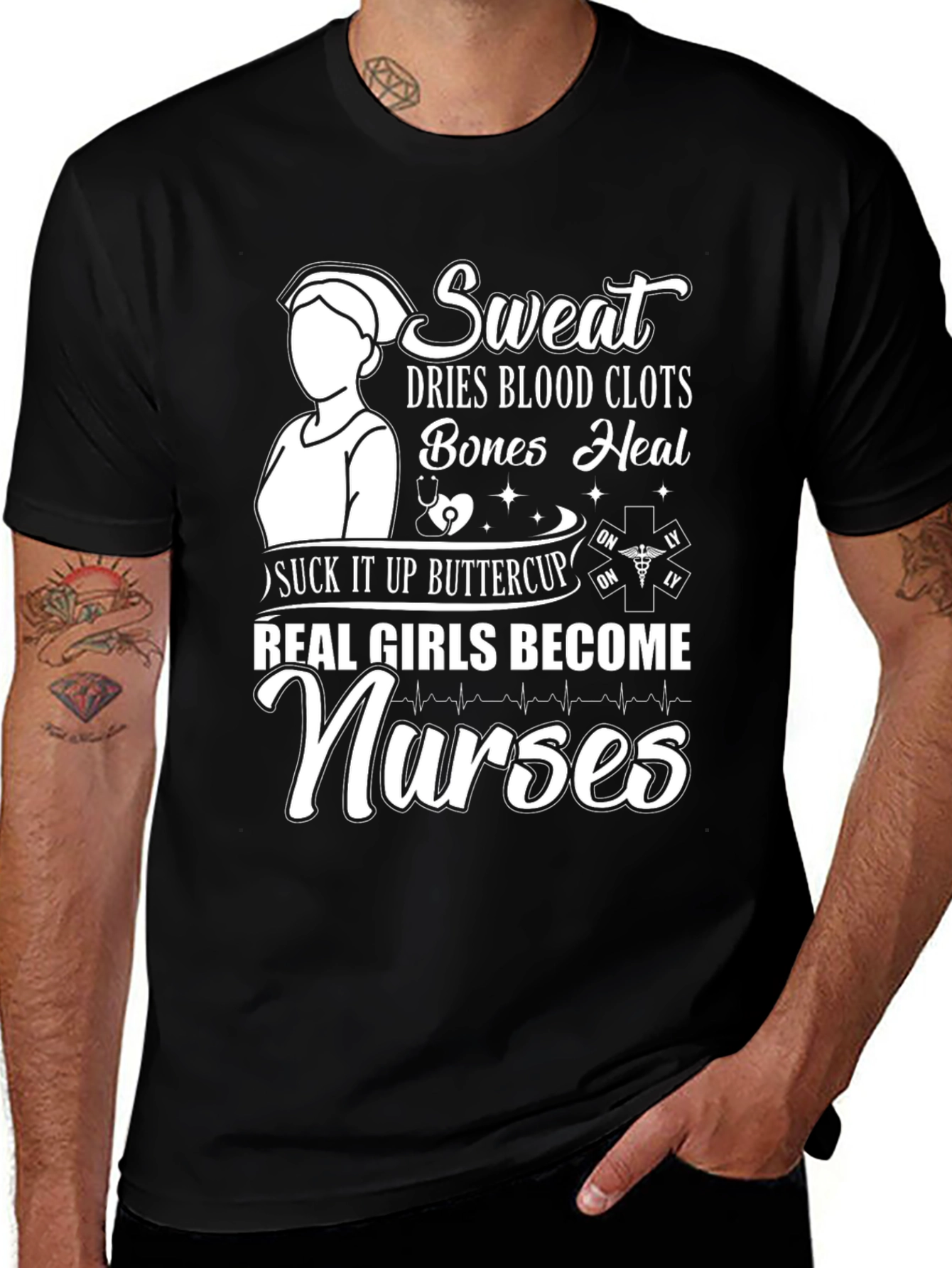 Real Girls Become Nurses Graphic Tee