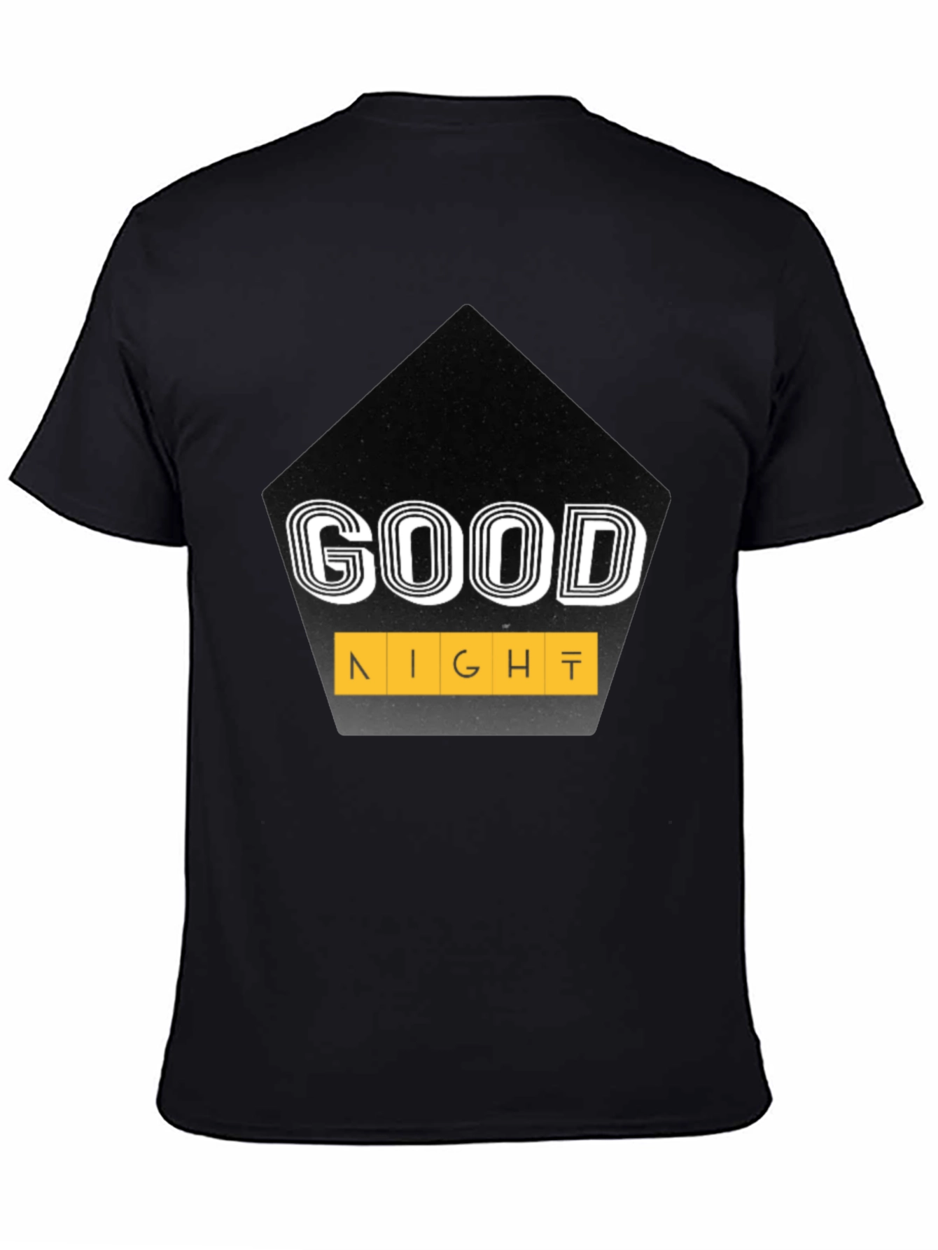 Good Night Graphic Tee - Stylish Mens Black T-Shirt