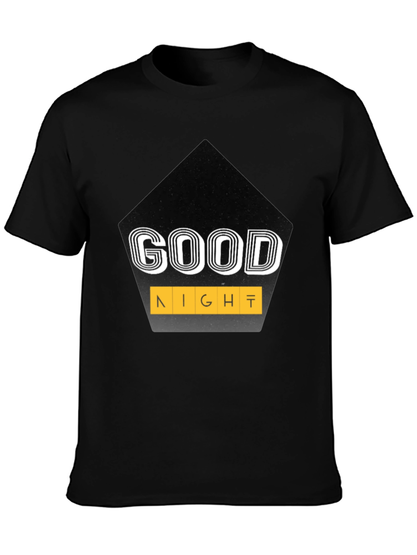 Good Night Graphic Tee - Stylish Mens Black T-Shirt