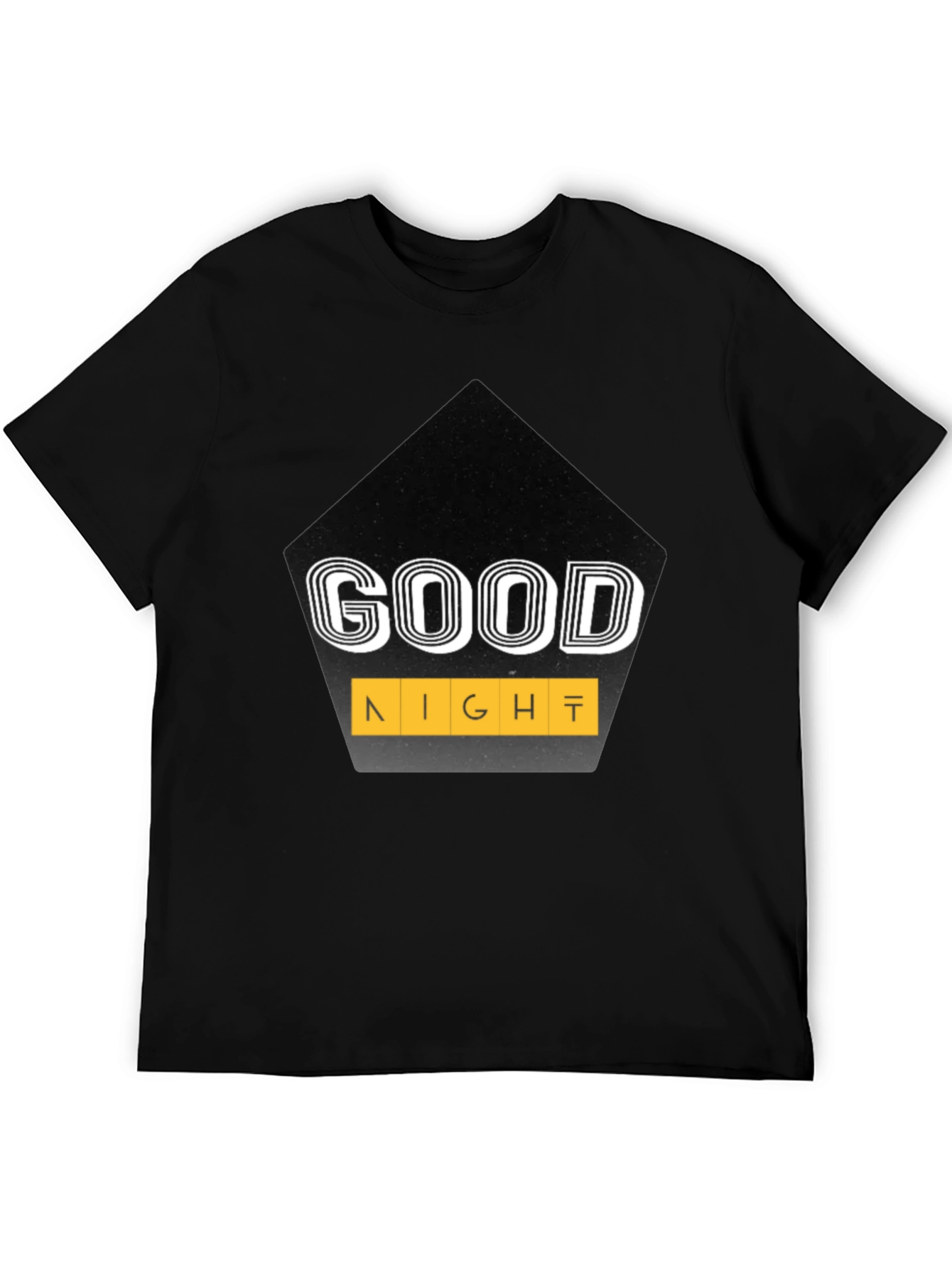 Good Night Graphic Tee - Stylish Mens Black T-Shirt