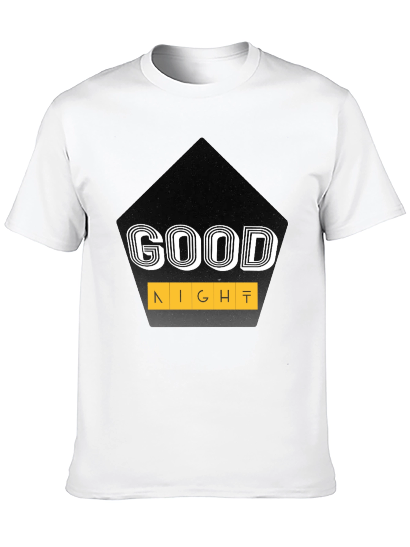 Good Night Graphic Tee - Stylish Mens Black T-Shirt