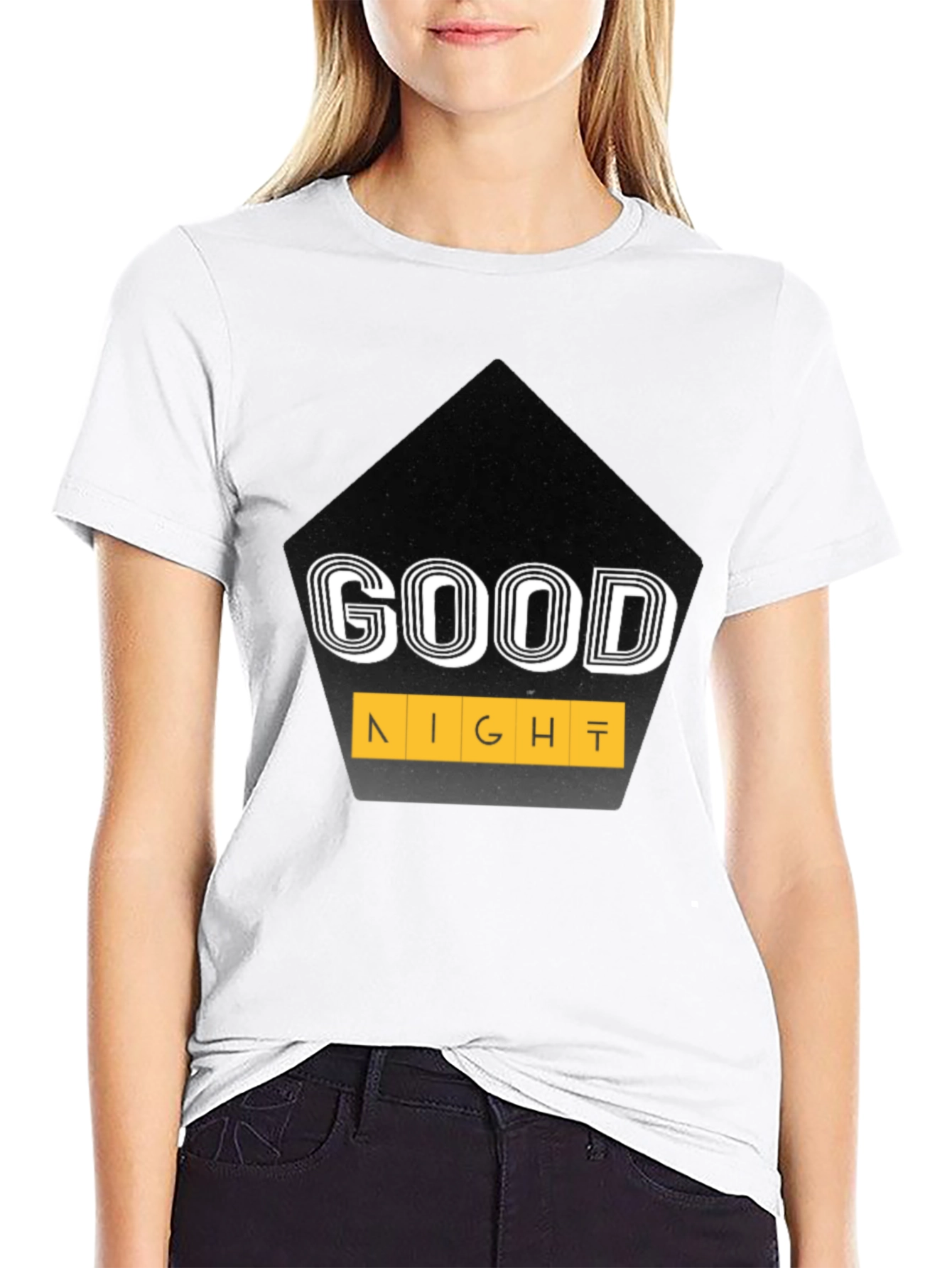 Good Night Graphic Tee - Stylish Mens Black T-Shirt