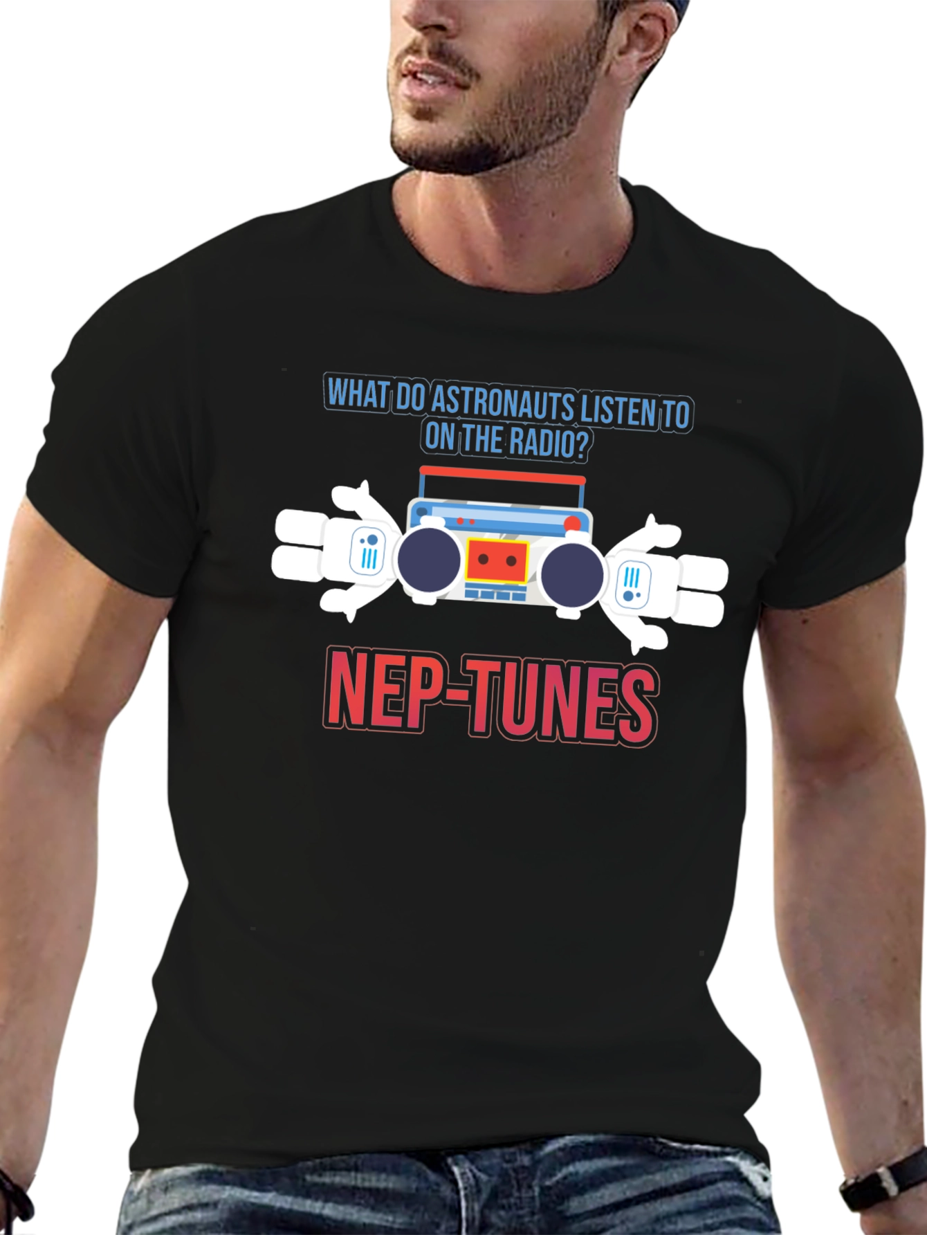 Astronaut Radio Pun T-Shirt - Nep-Tunes