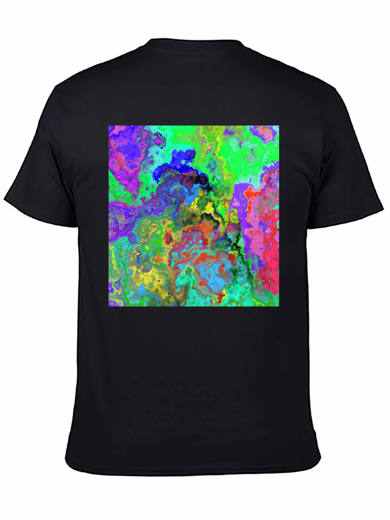 Psychedelic Abstract Art T-Shirt - Black