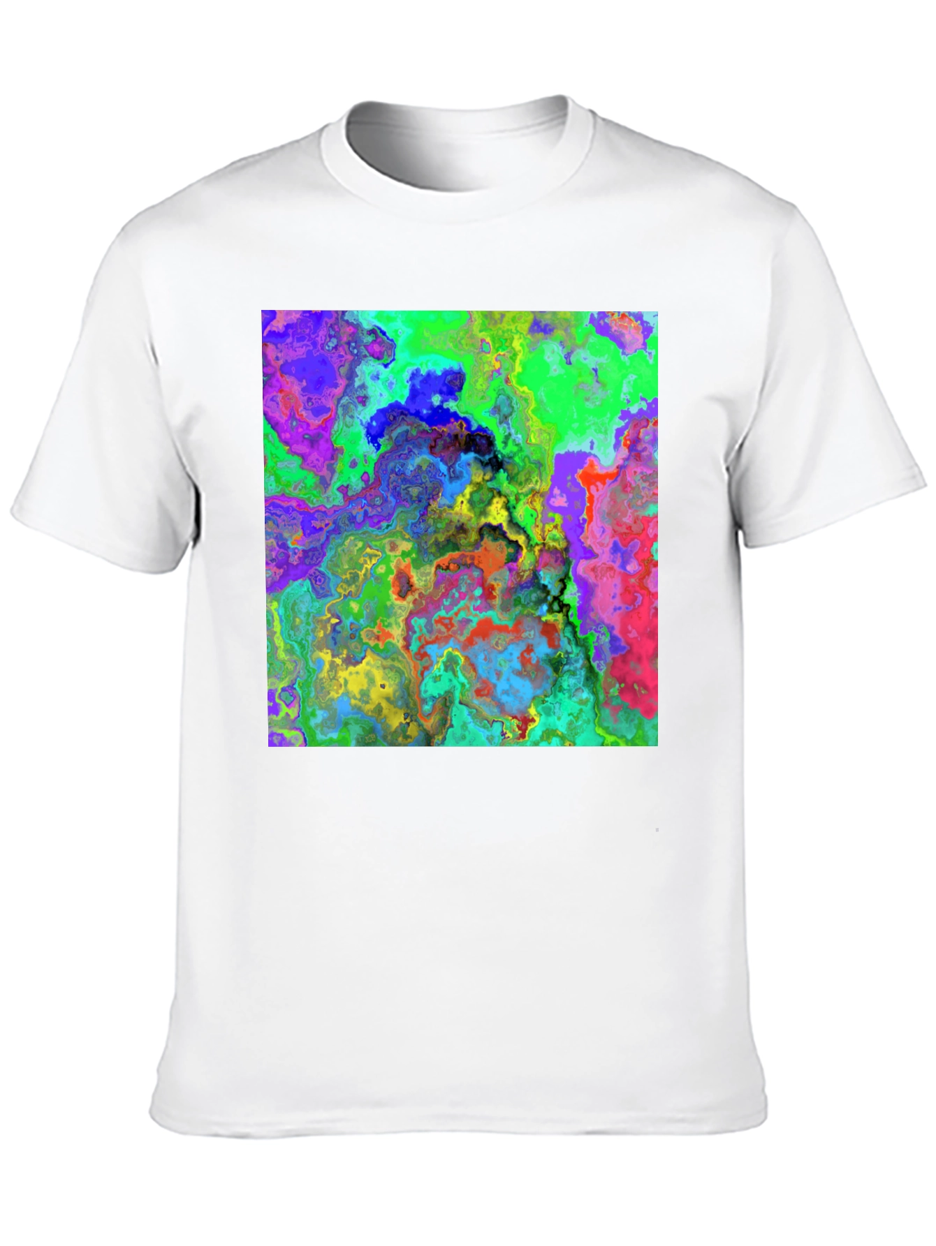 Psychedelic Abstract Art T-Shirt - Black