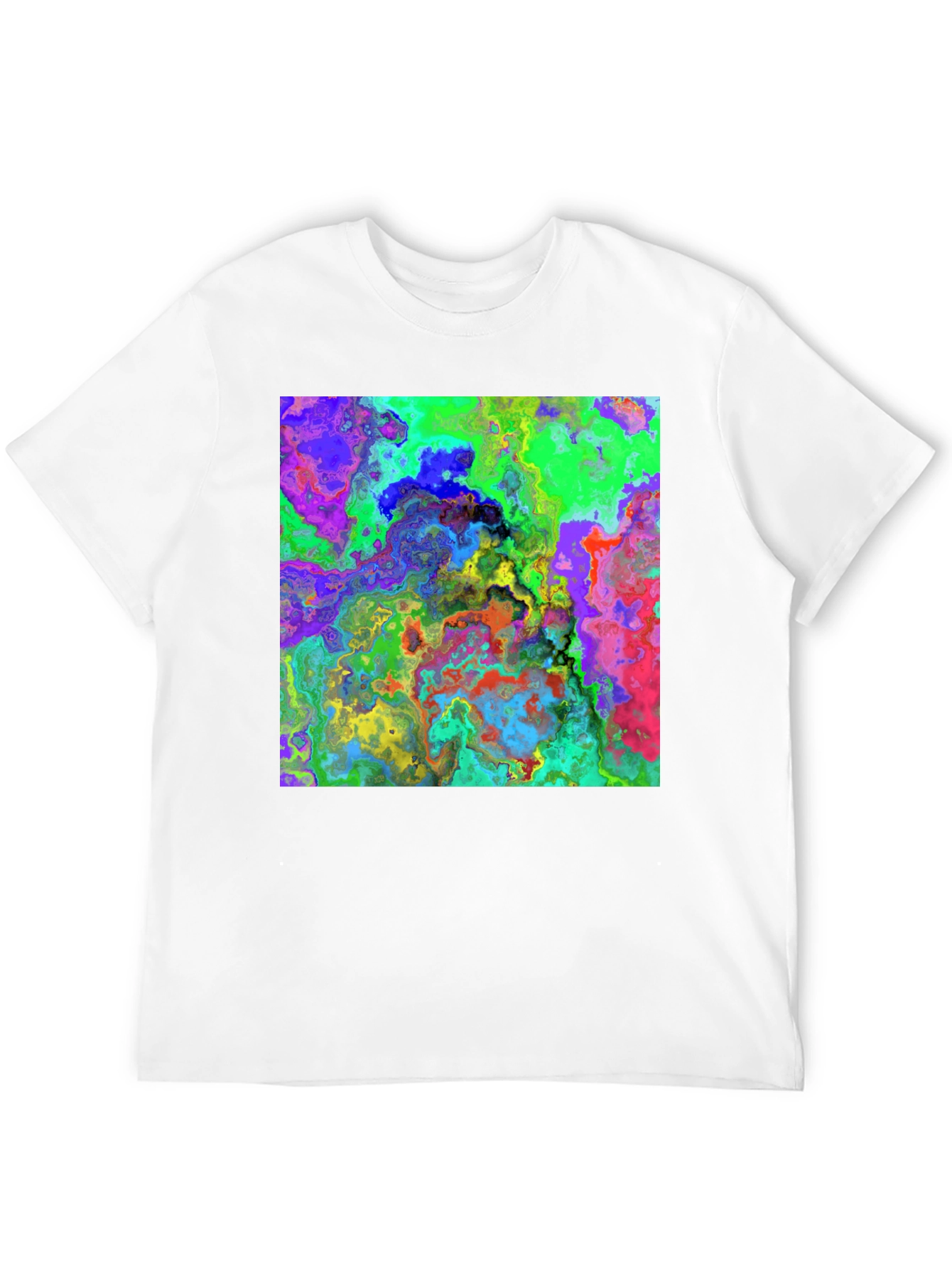 Psychedelic Abstract Art T-Shirt - Black