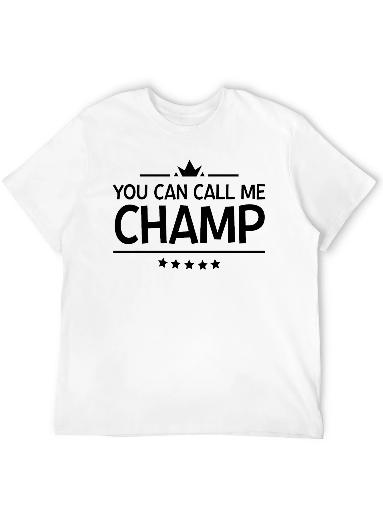 You Can Call Me Champ Graphic Tee - Black