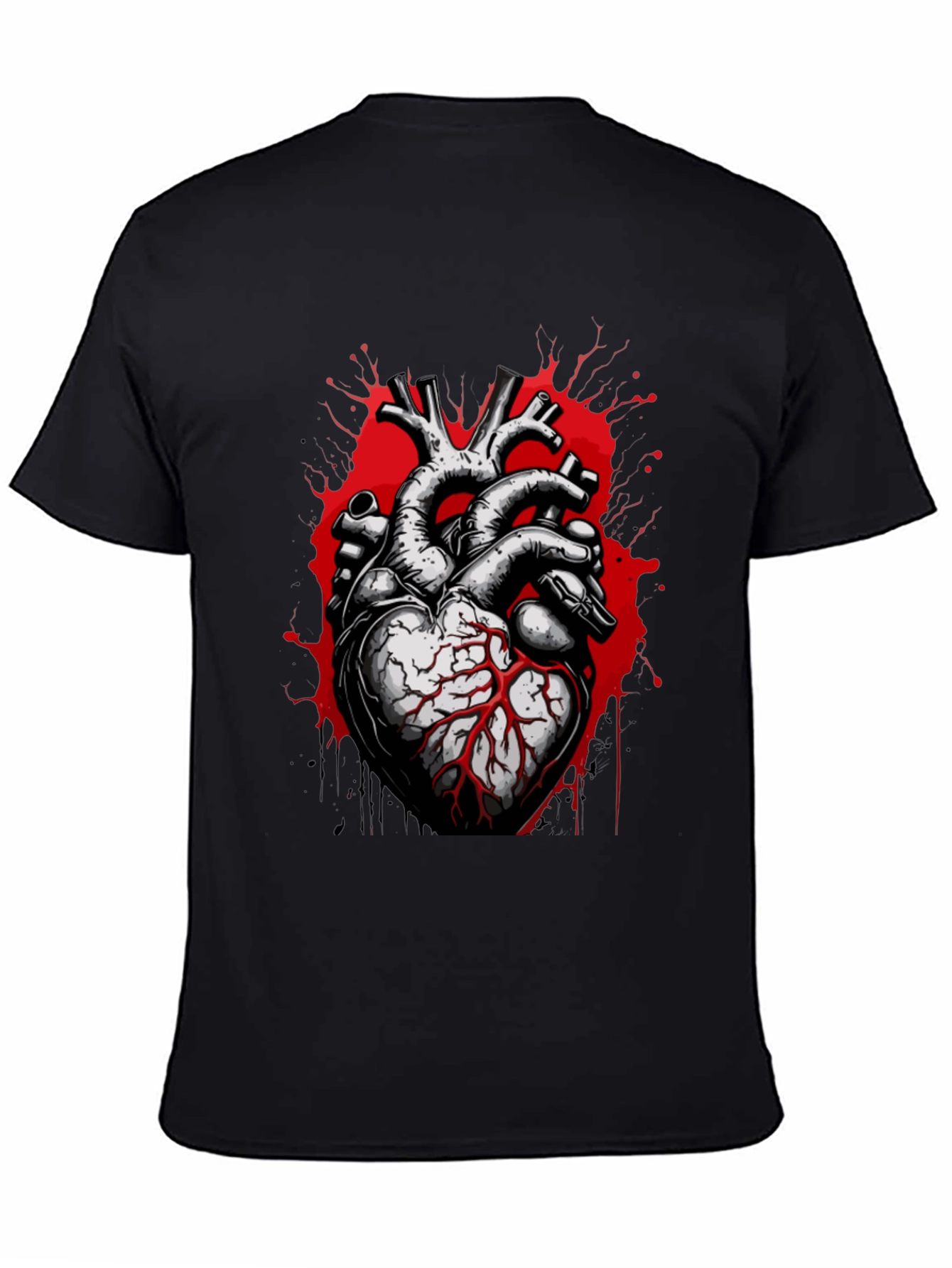 Anatomical Heart Graphic Tee - Bold & Edgy Design