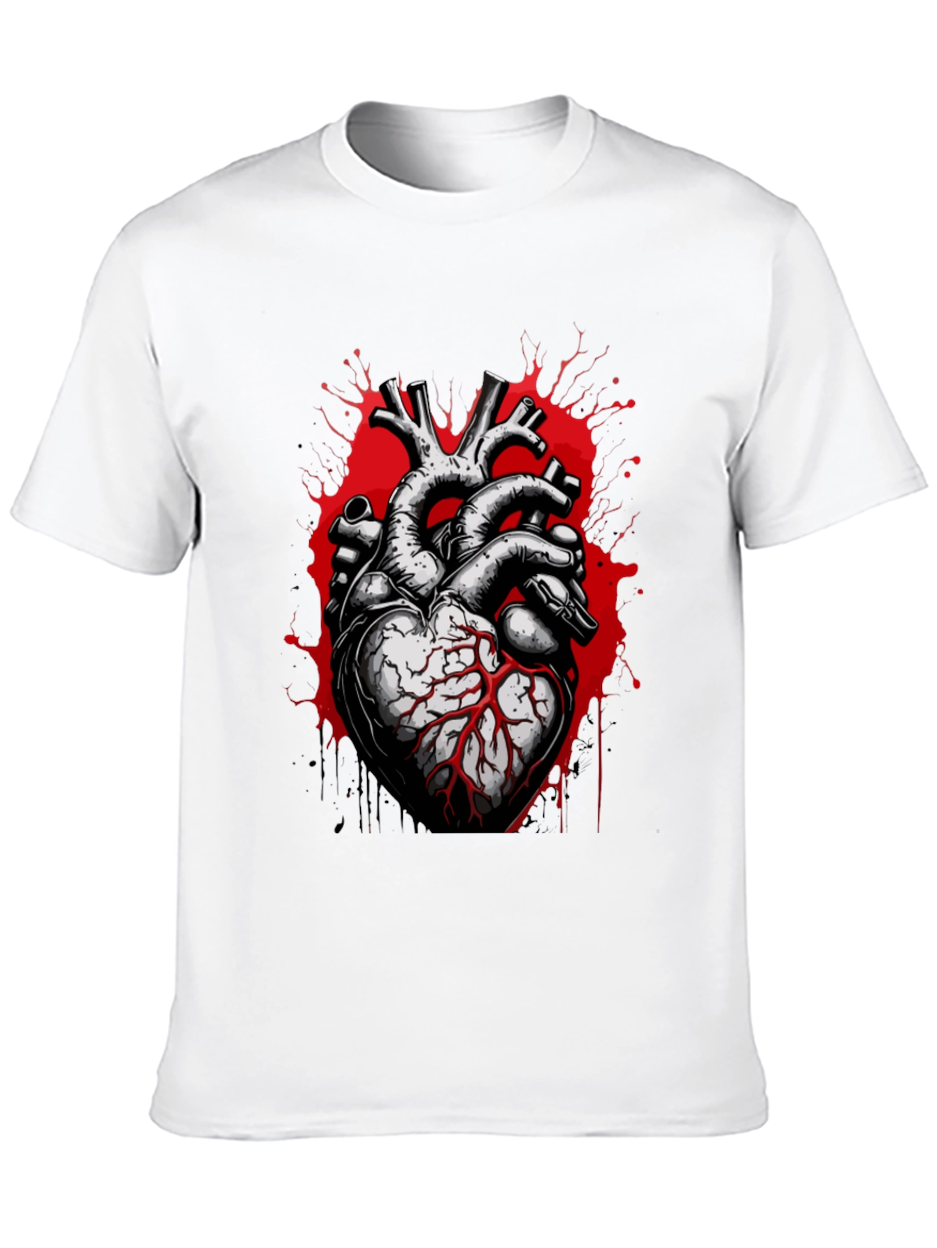 Anatomical Heart Graphic Tee - Bold & Edgy Design