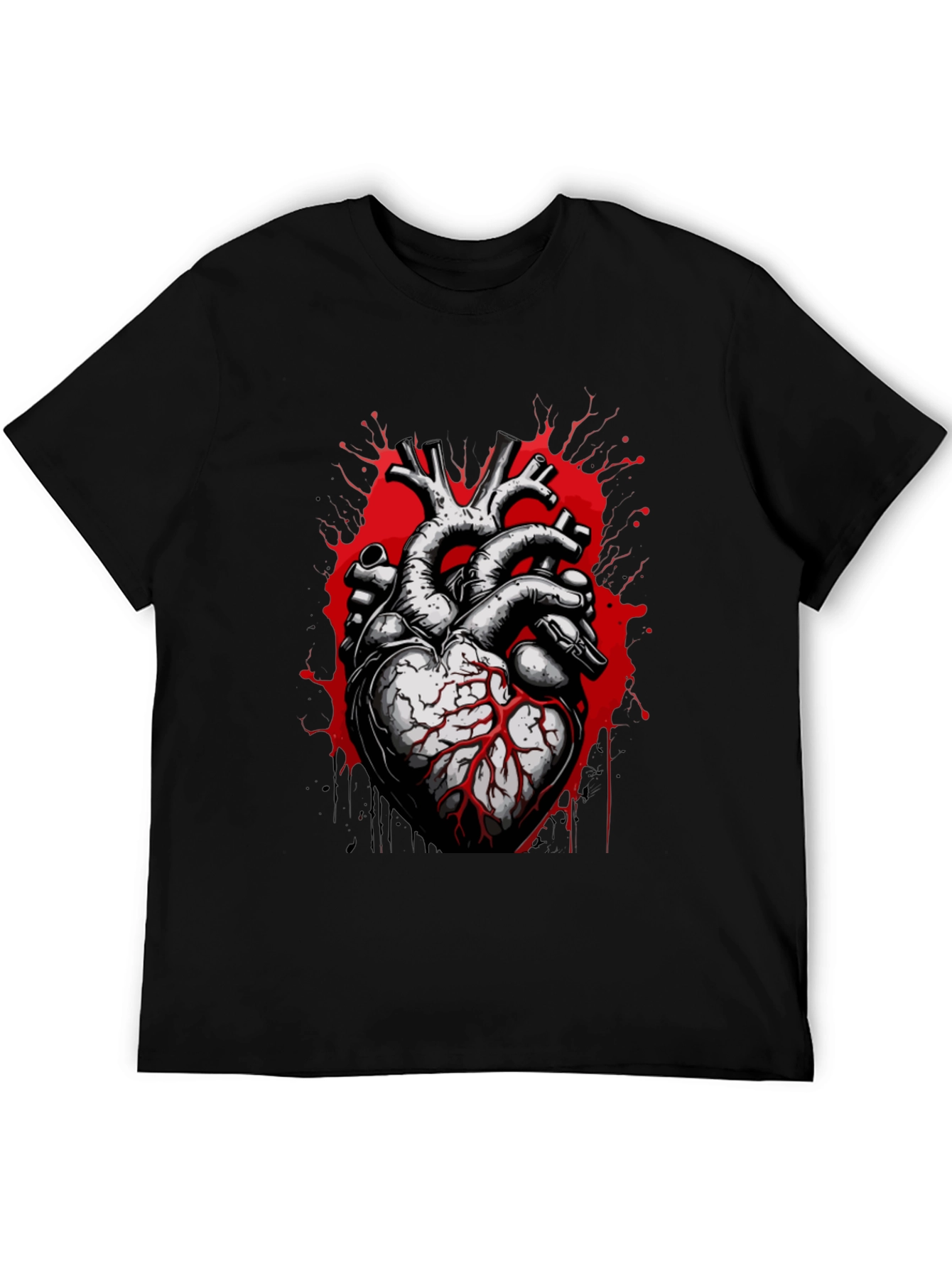 Anatomical Heart Graphic Tee - Bold & Edgy Design