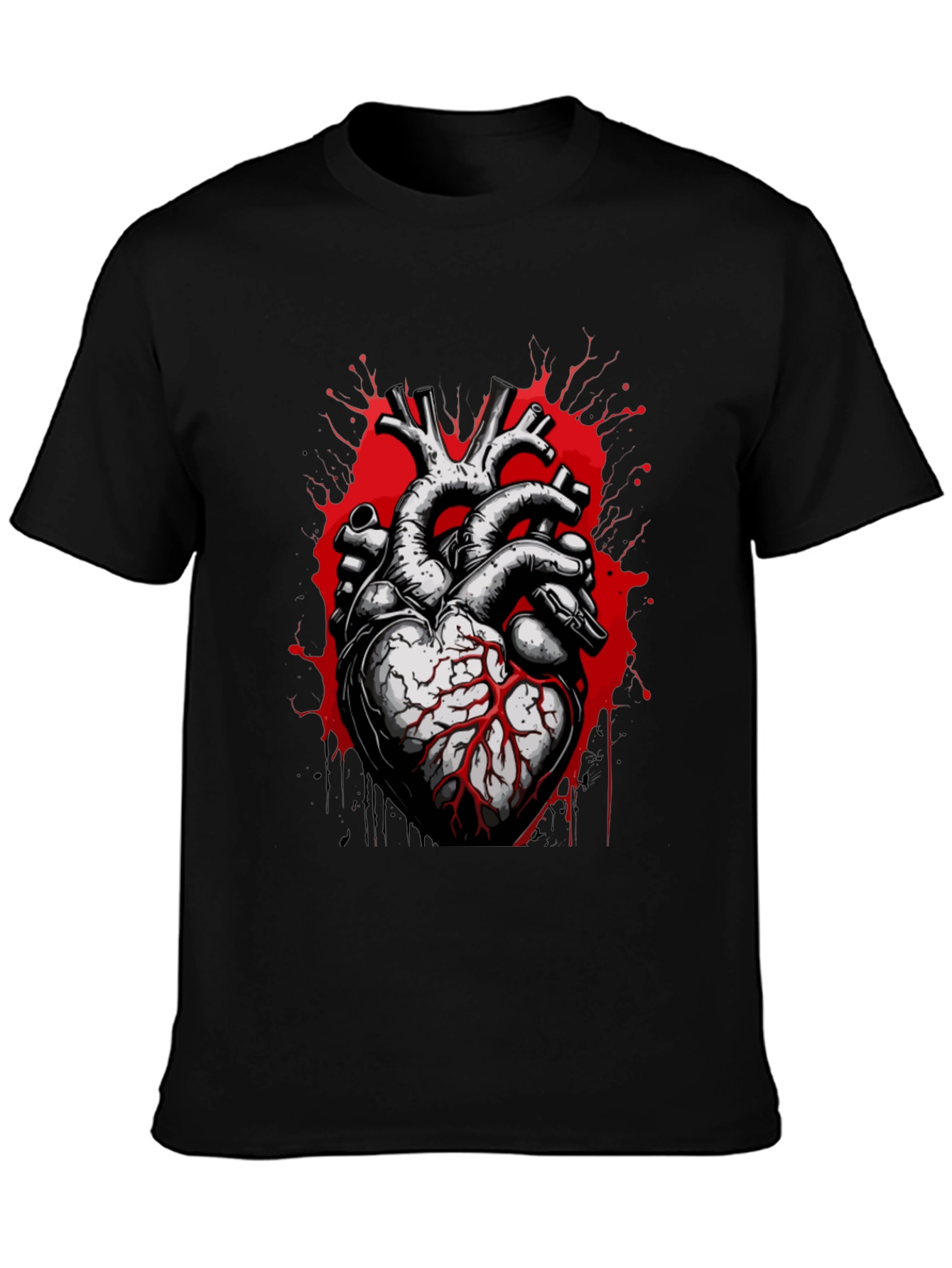 Anatomical Heart Graphic Tee - Bold & Edgy Design