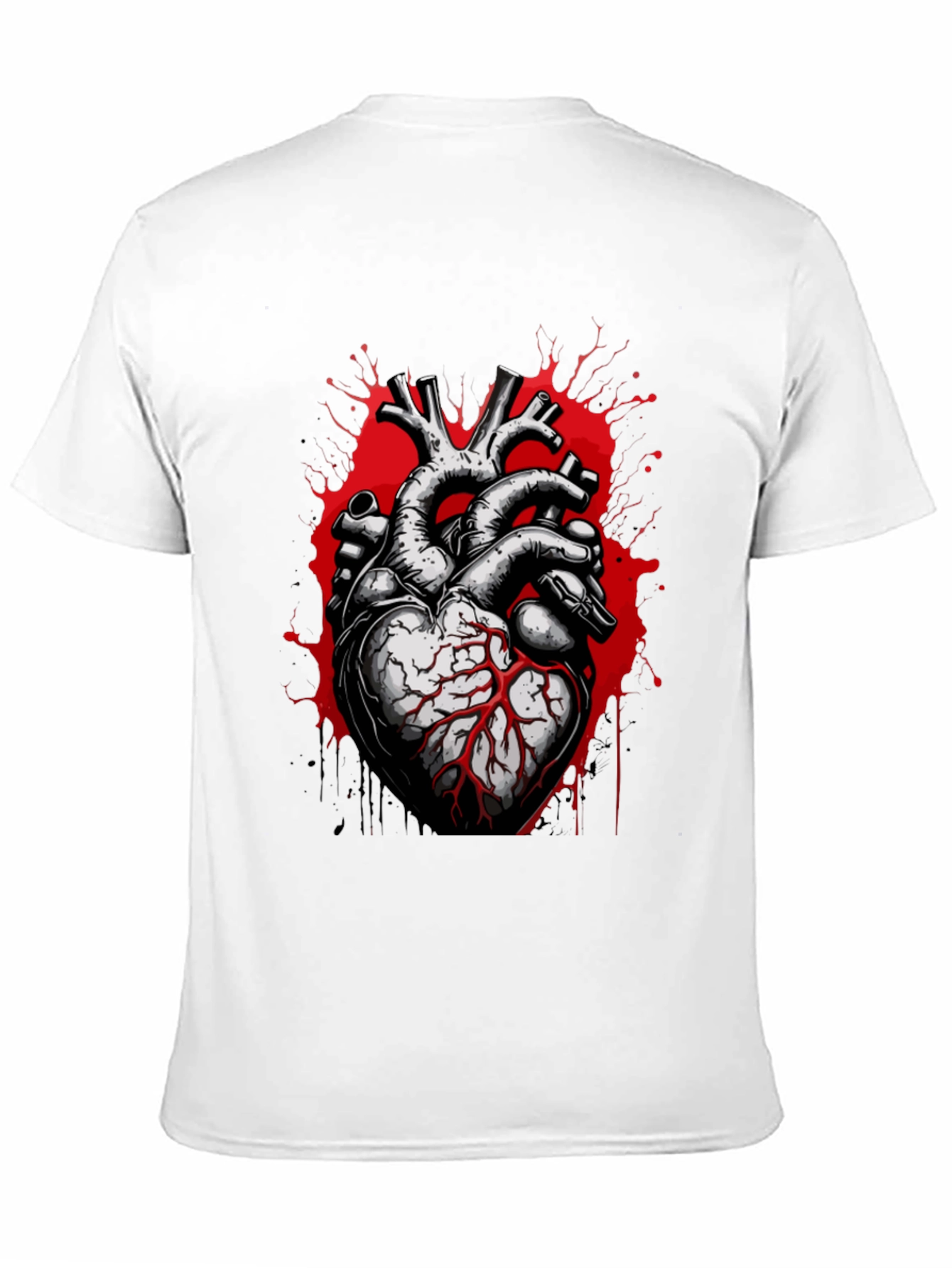 Anatomical Heart Graphic Tee - Bold & Edgy Design