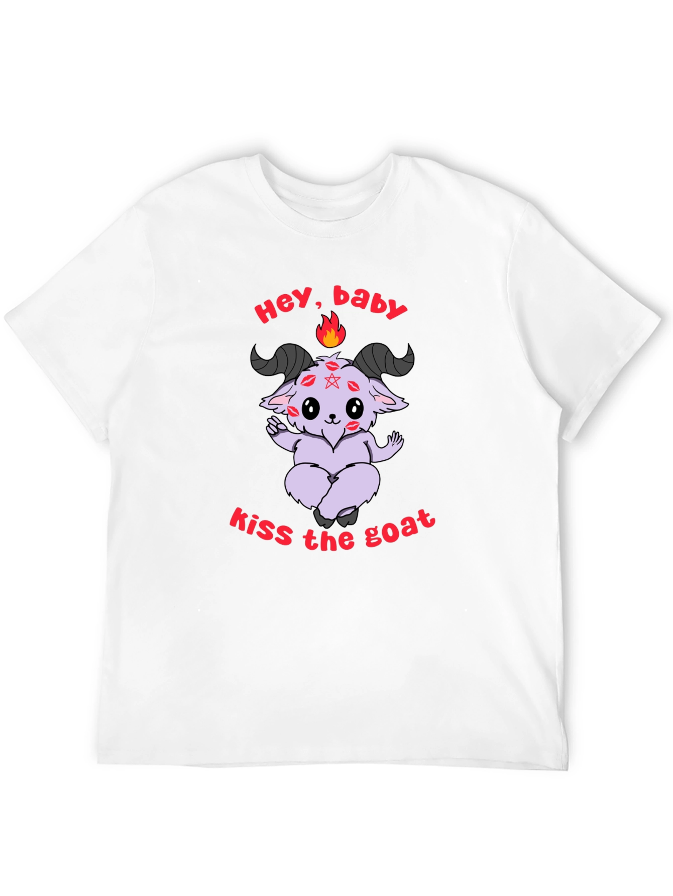 Kiss The Goat T-Shirt - Black Graphic Tee