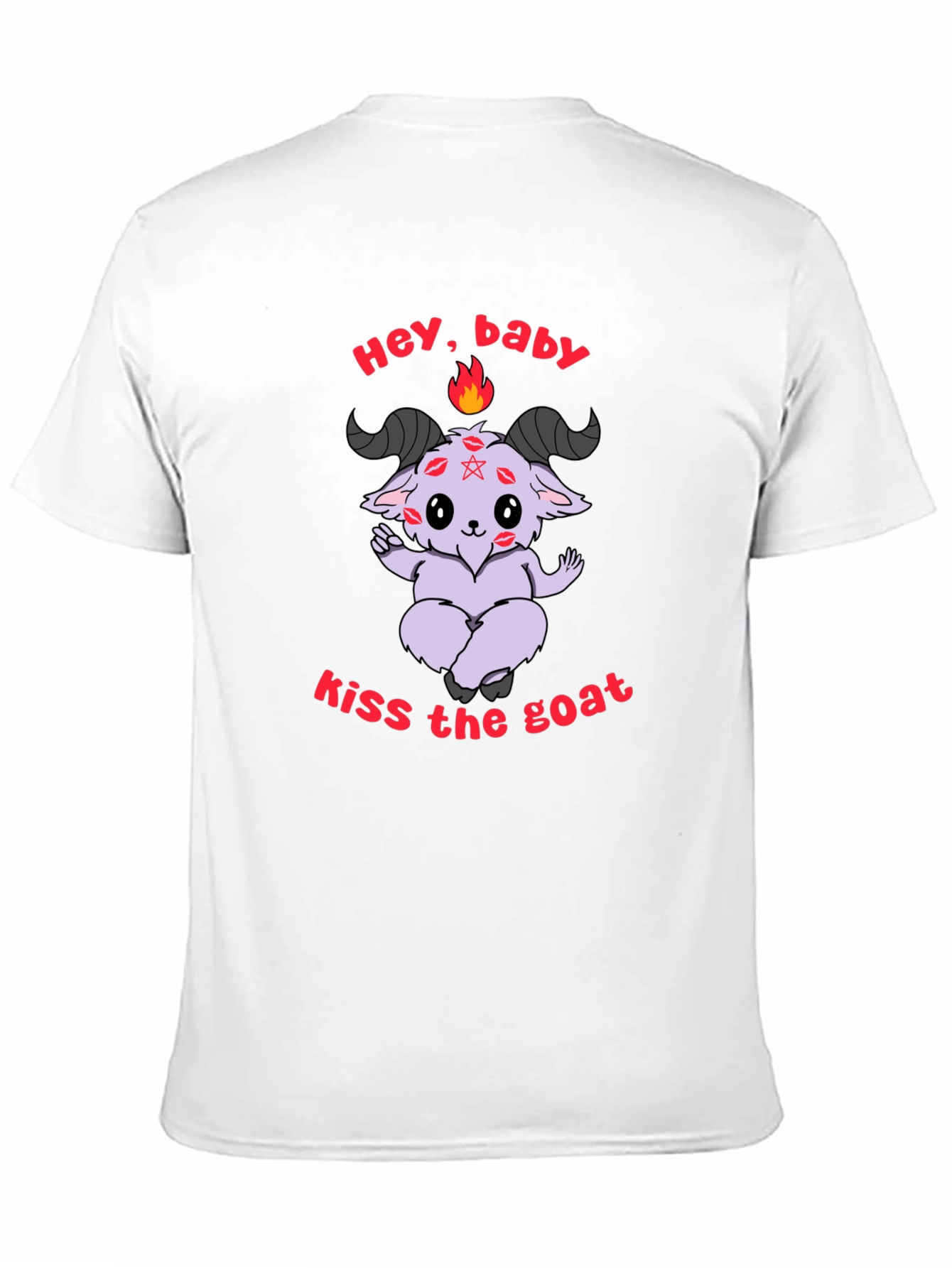 Kiss The Goat T-Shirt - Black Graphic Tee