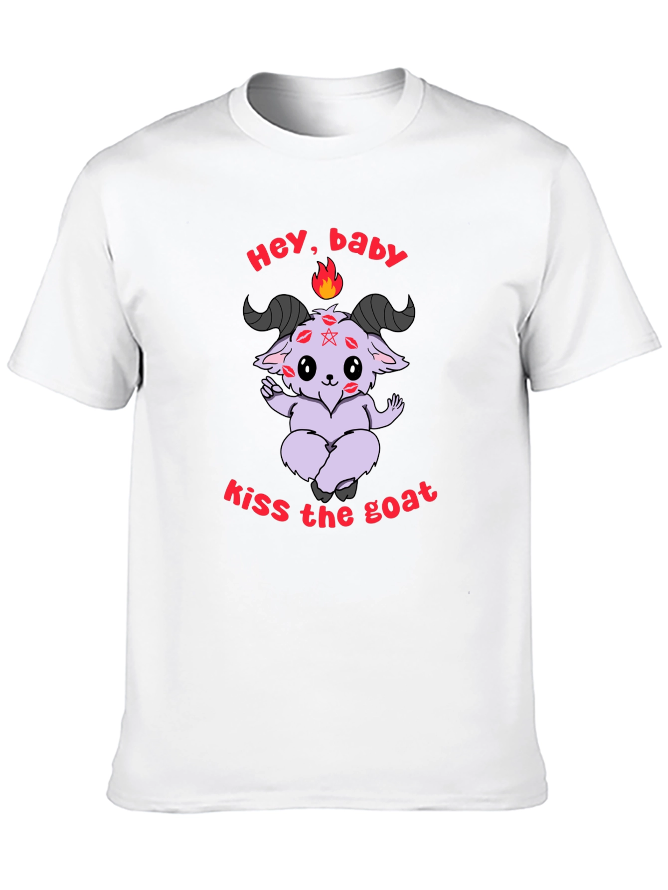 Kiss The Goat T-Shirt - Black Graphic Tee