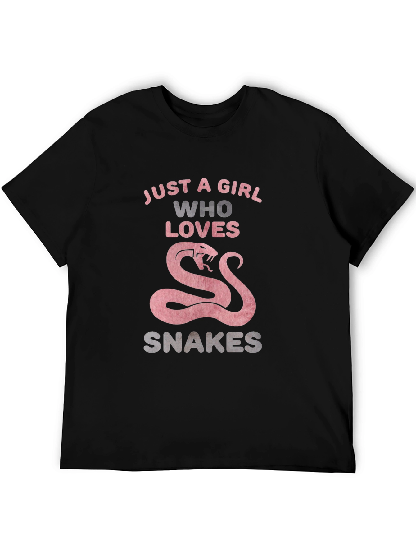 Just A Girl Who Loves Snakes T-Shirt - Black