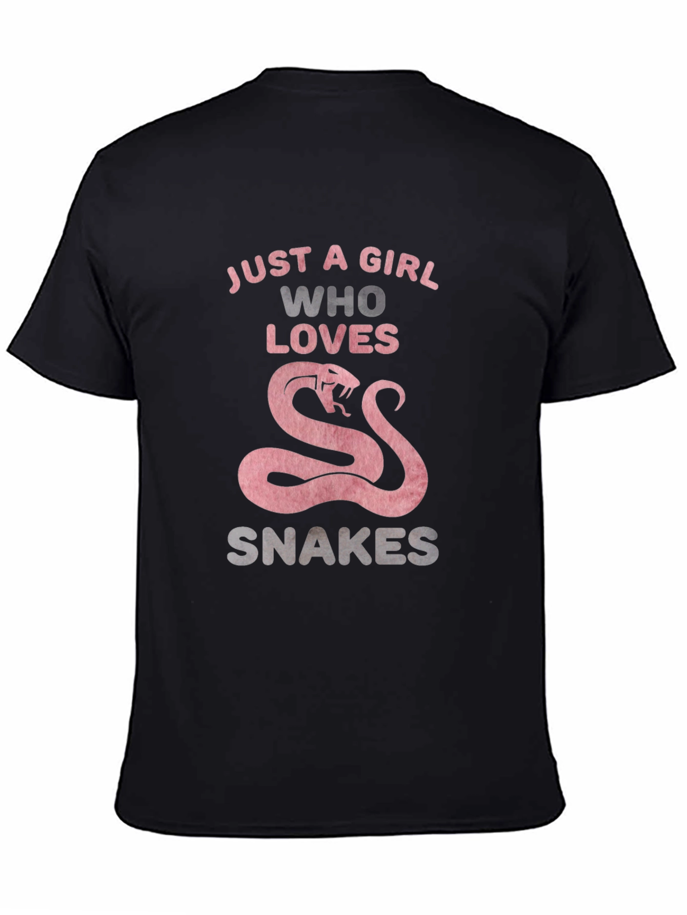 Just A Girl Who Loves Snakes T-Shirt - Black
