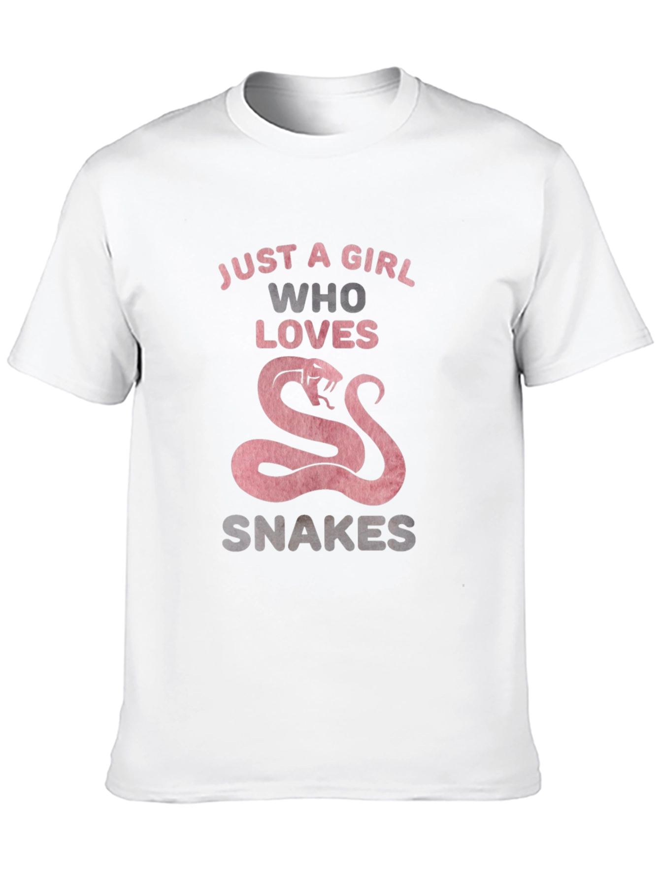 Just A Girl Who Loves Snakes T-Shirt - Black