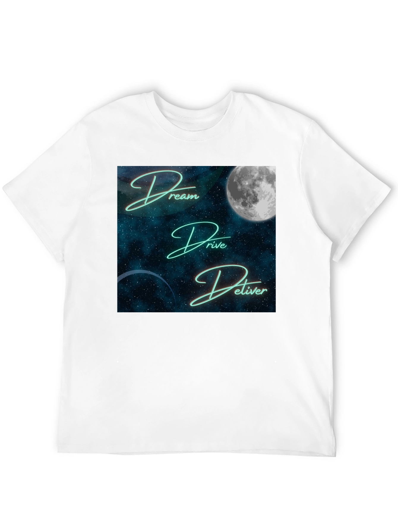 Dream Drive Deliver Graphic Tee - Black Cotton Blend