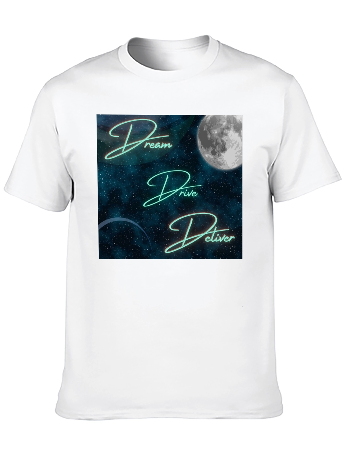 Dream Drive Deliver Graphic Tee - Black Cotton Blend