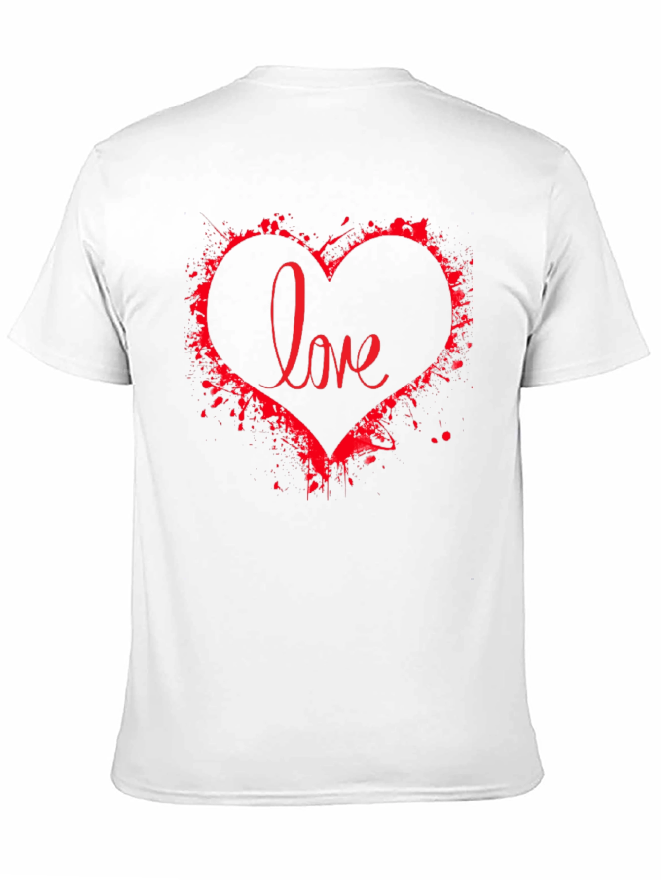 Love Heart Graphic Print Black T-Shirt