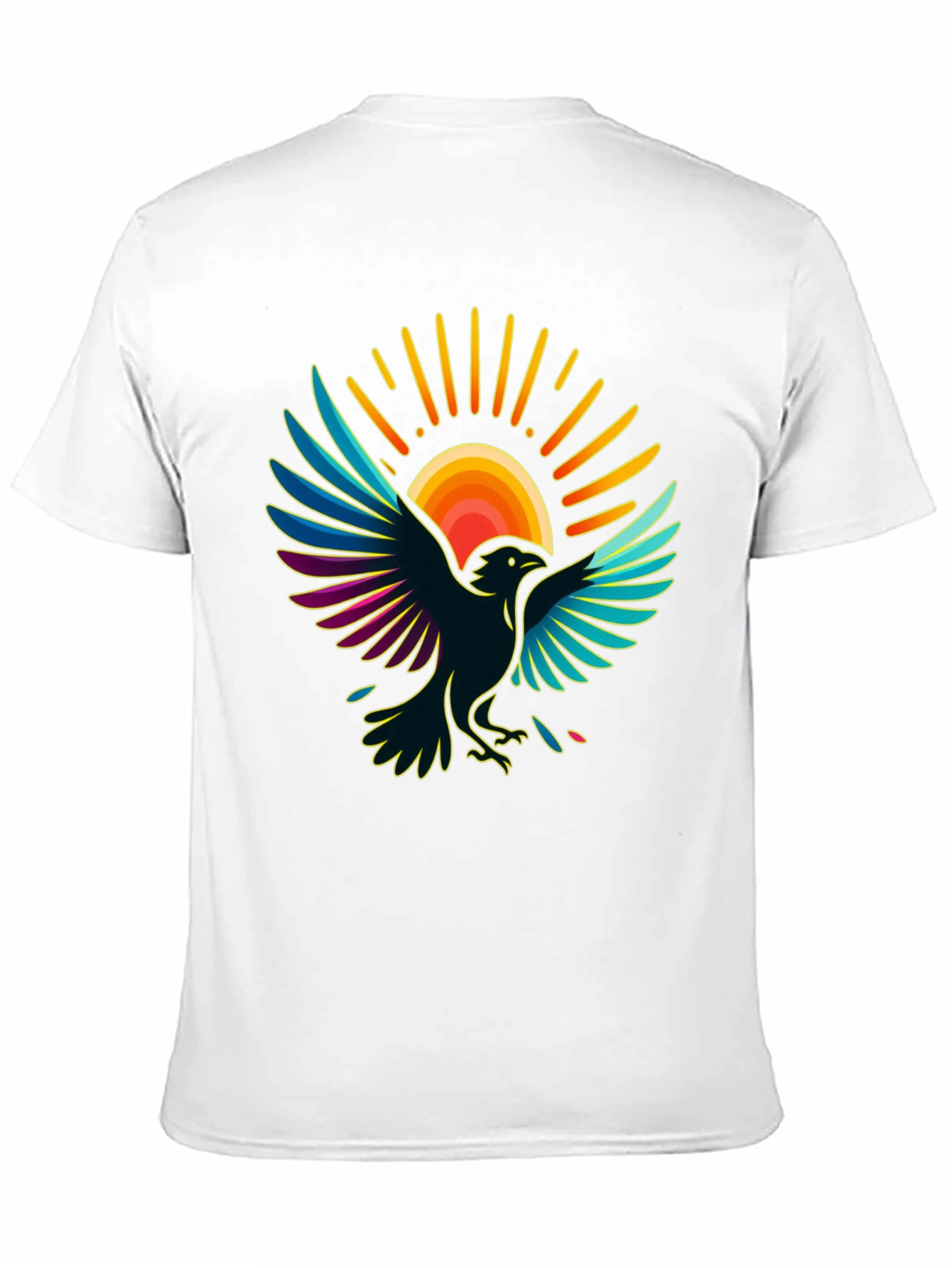 Raven Sun T-Shirt - Artistic Graphic Tee