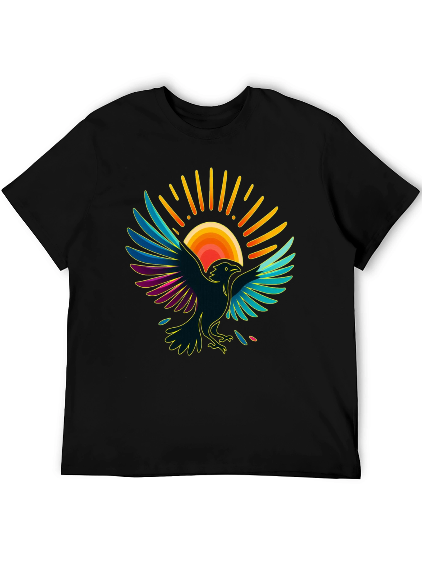 Raven Sun T-Shirt - Artistic Graphic Tee