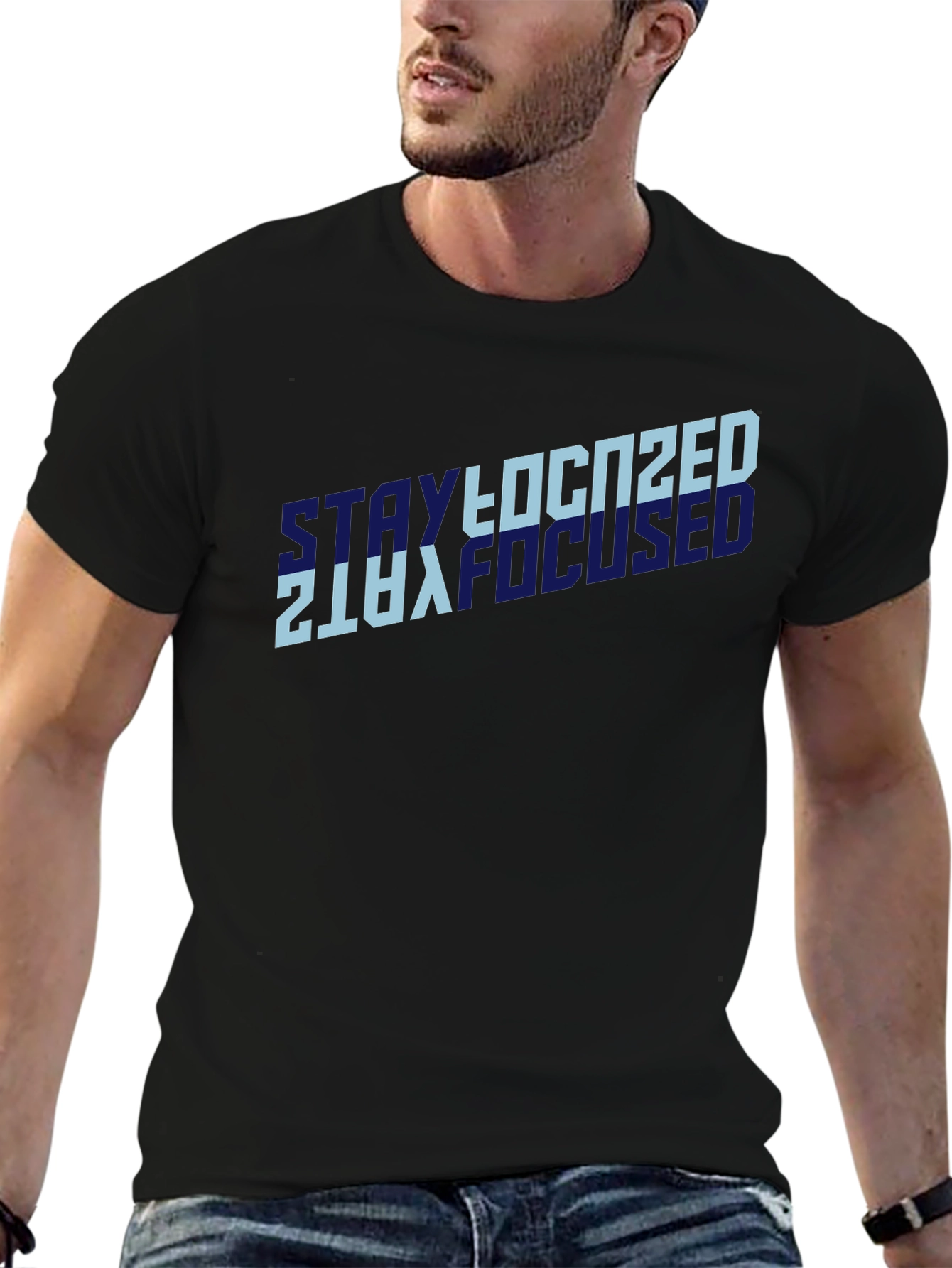Stay Focused Black T-Shirt