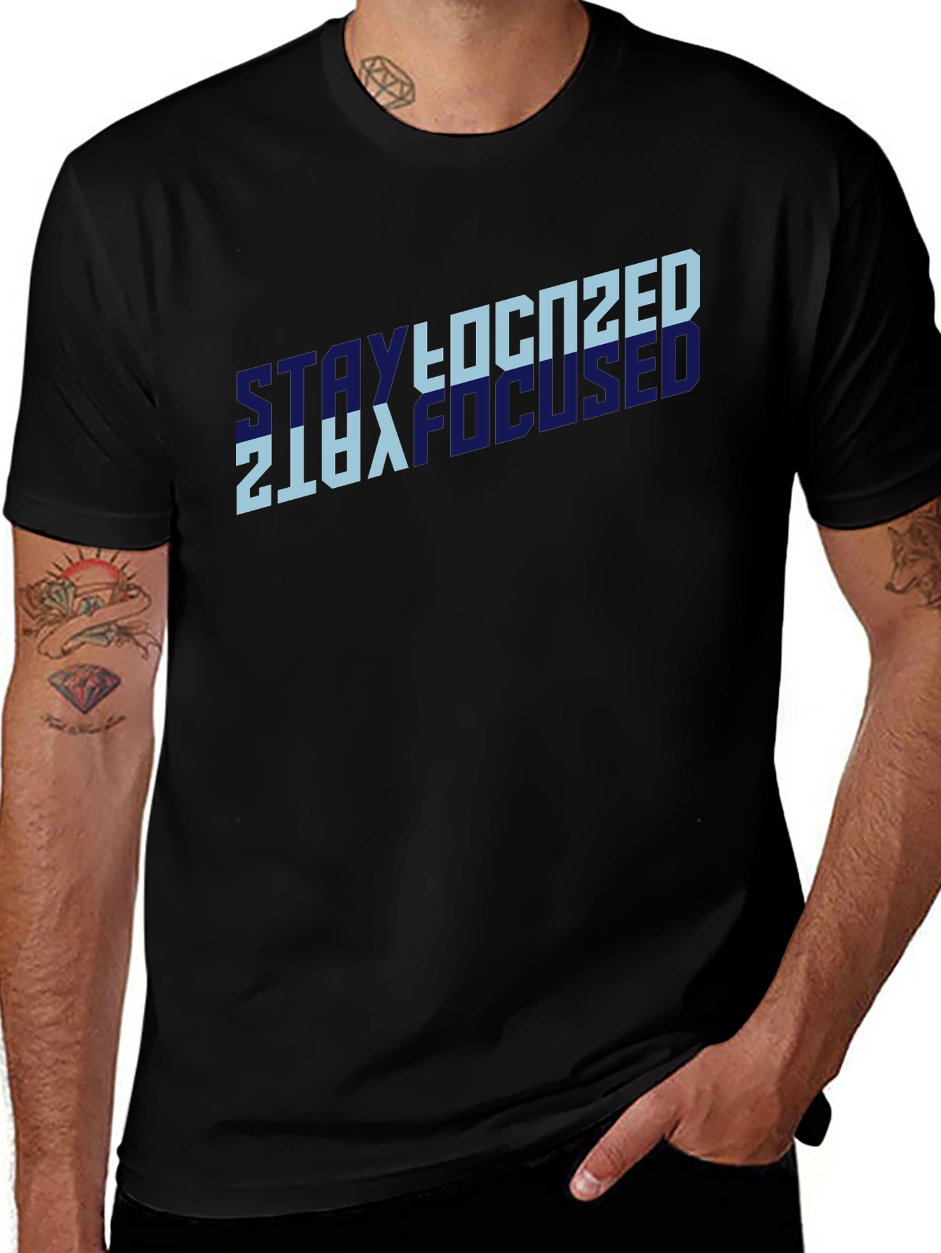 Stay Focused Black T-Shirt