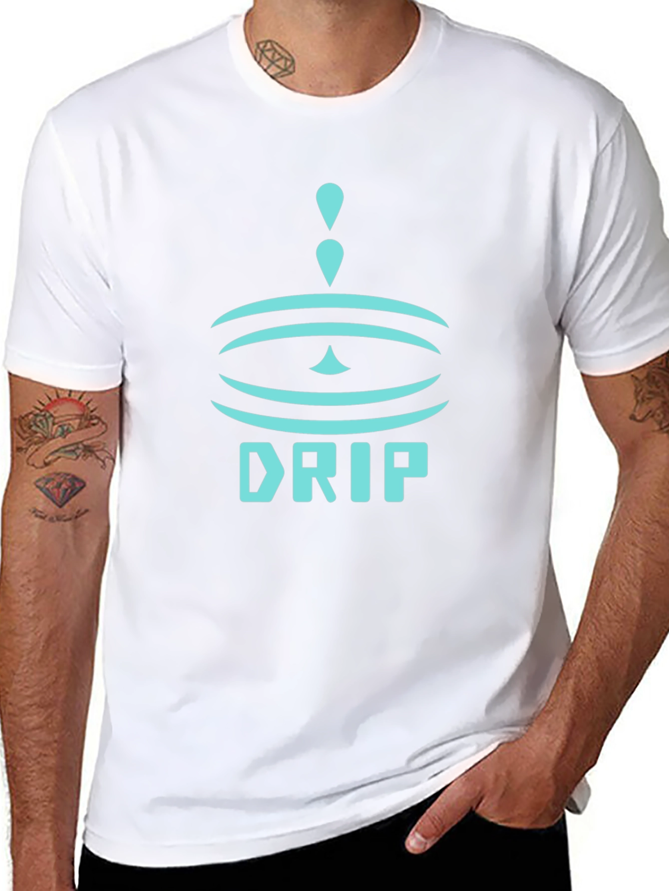 Drip Graphic Black T-Shirt