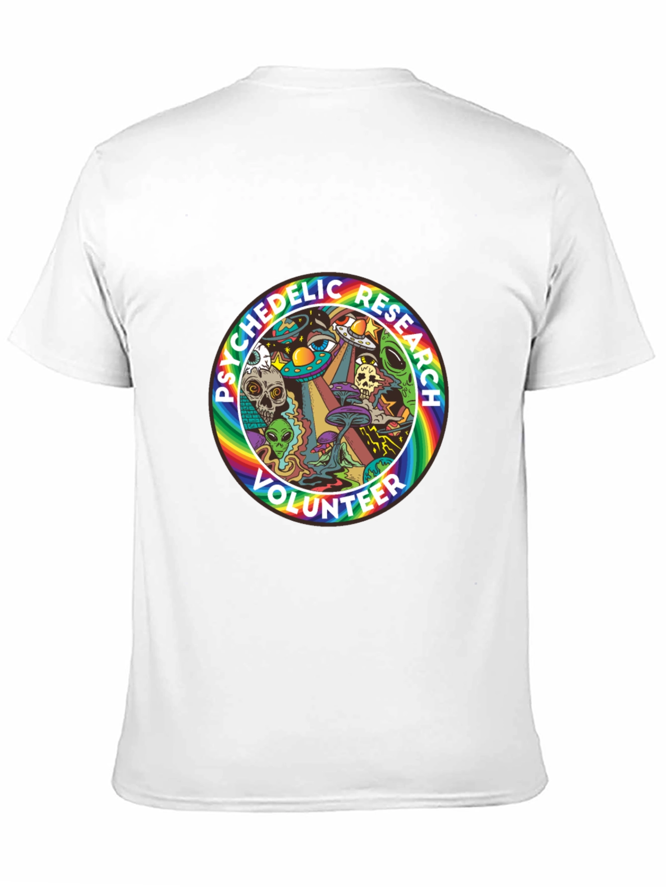 Psychedelic Research Volunteer T-Shirt - Black Cotton