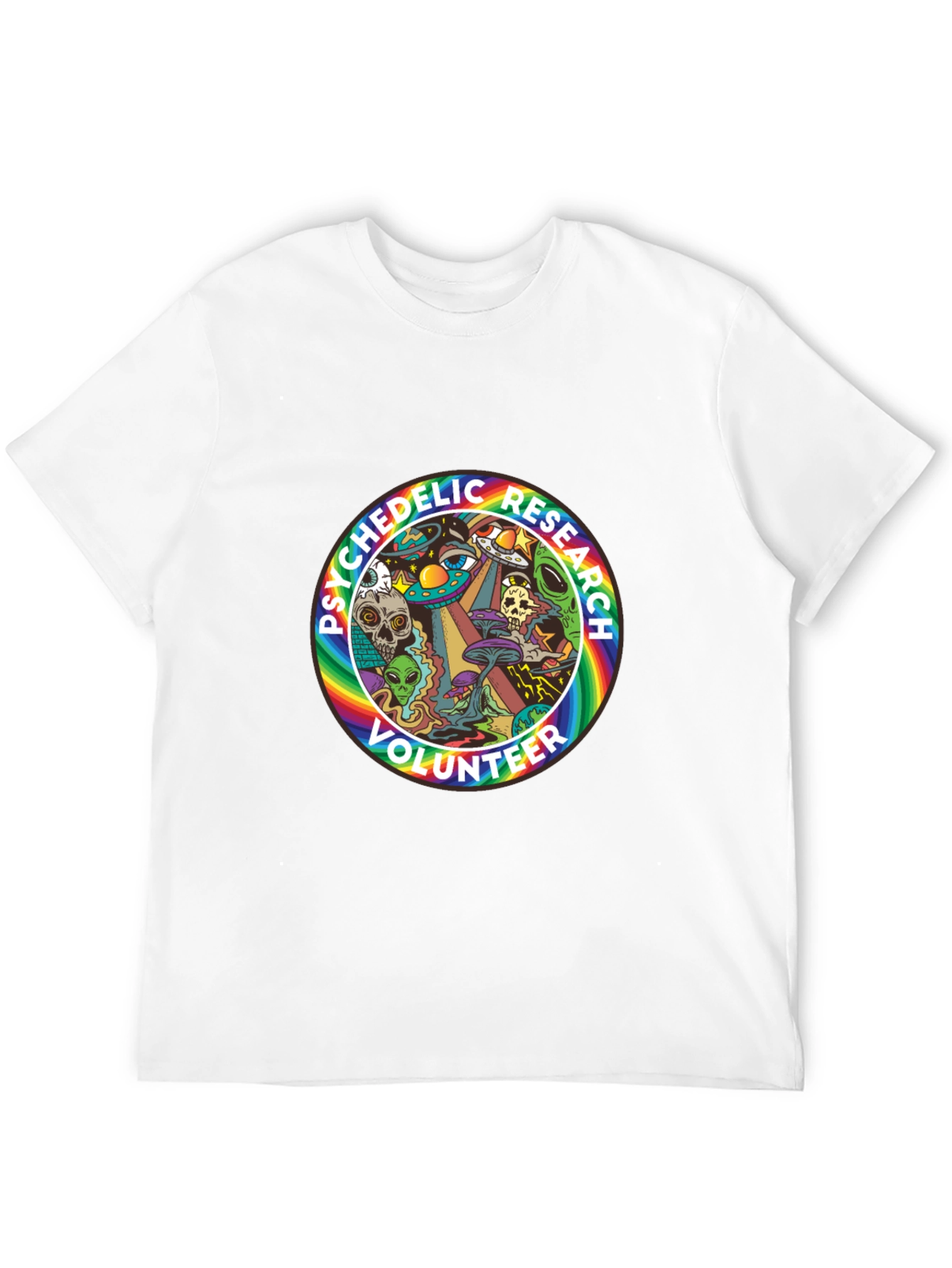 Psychedelic Research Volunteer T-Shirt - Black Cotton