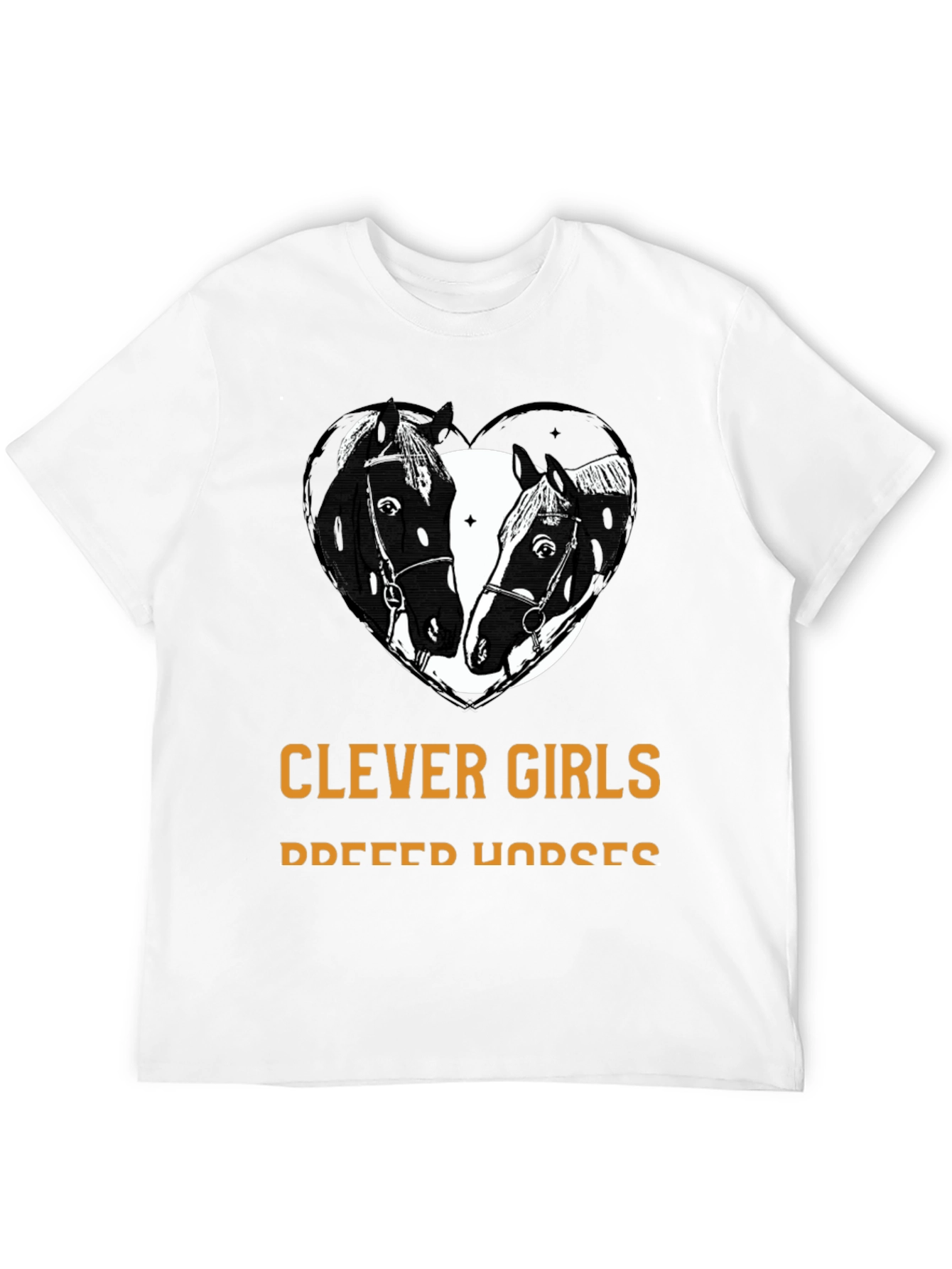Clever Girls Breed Horses Black T-Shirt
