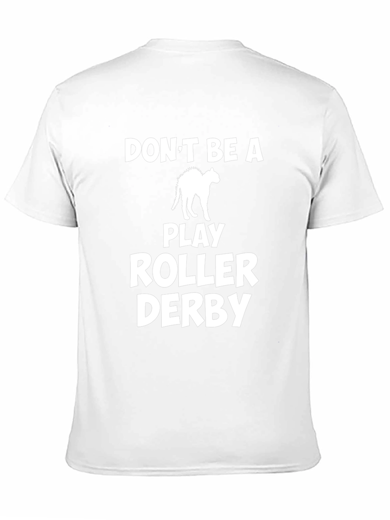 Dont Be a Scaredy Cat Roller Derby Black T-Shirt