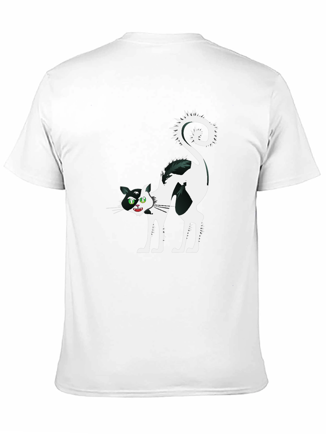Mens Black Cat Graphic Tee