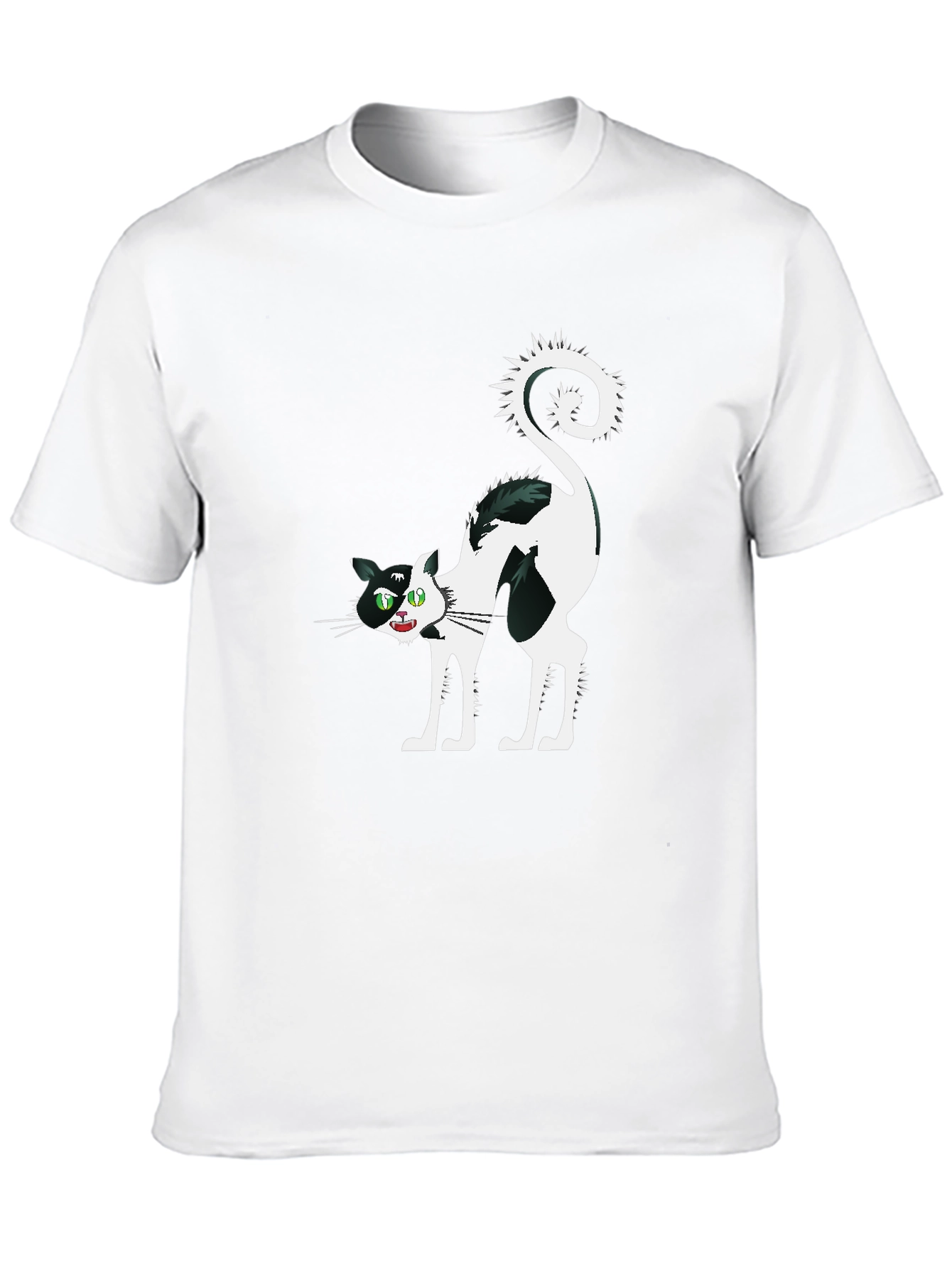 Mens Black Cat Graphic Tee
