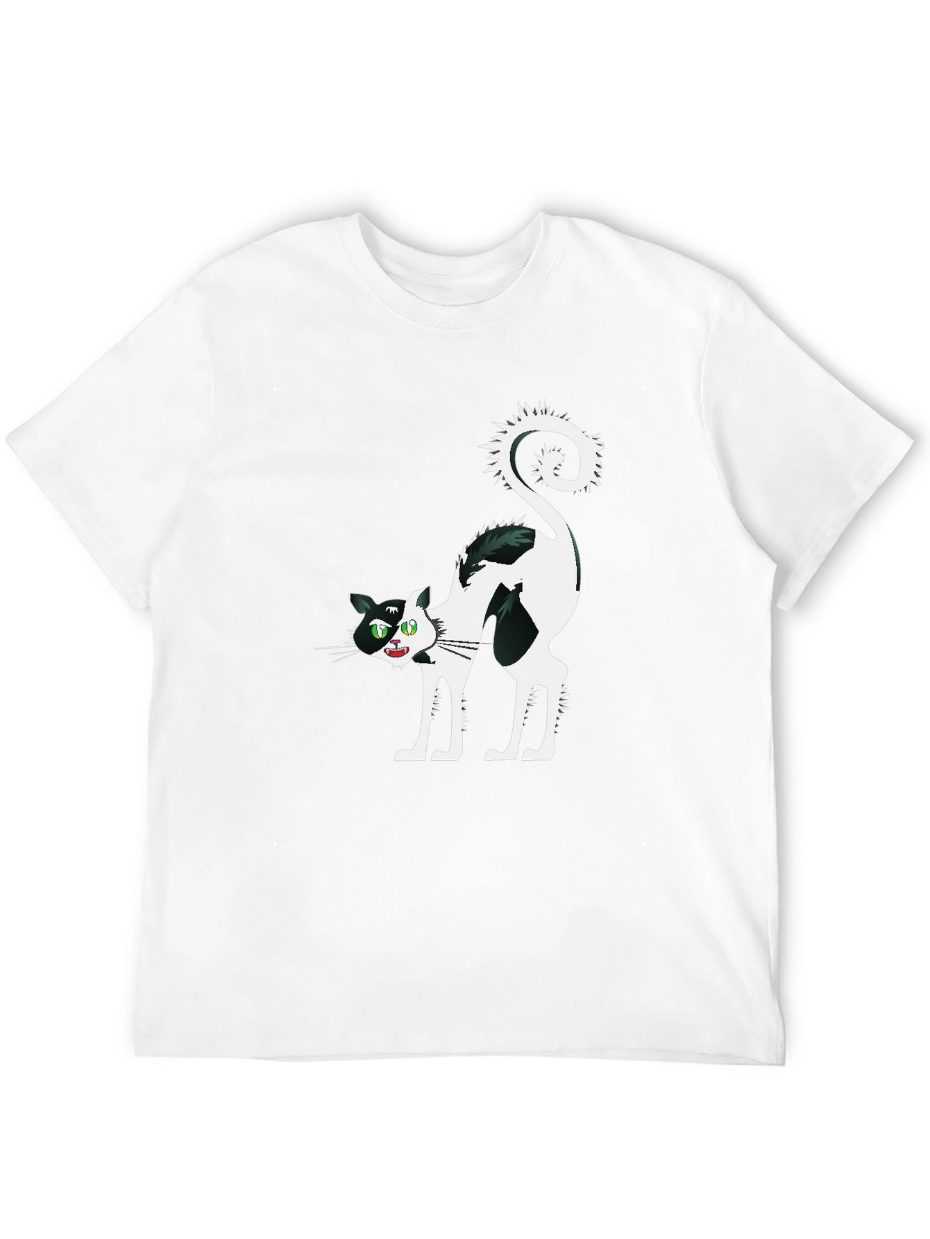 Mens Black Cat Graphic Tee