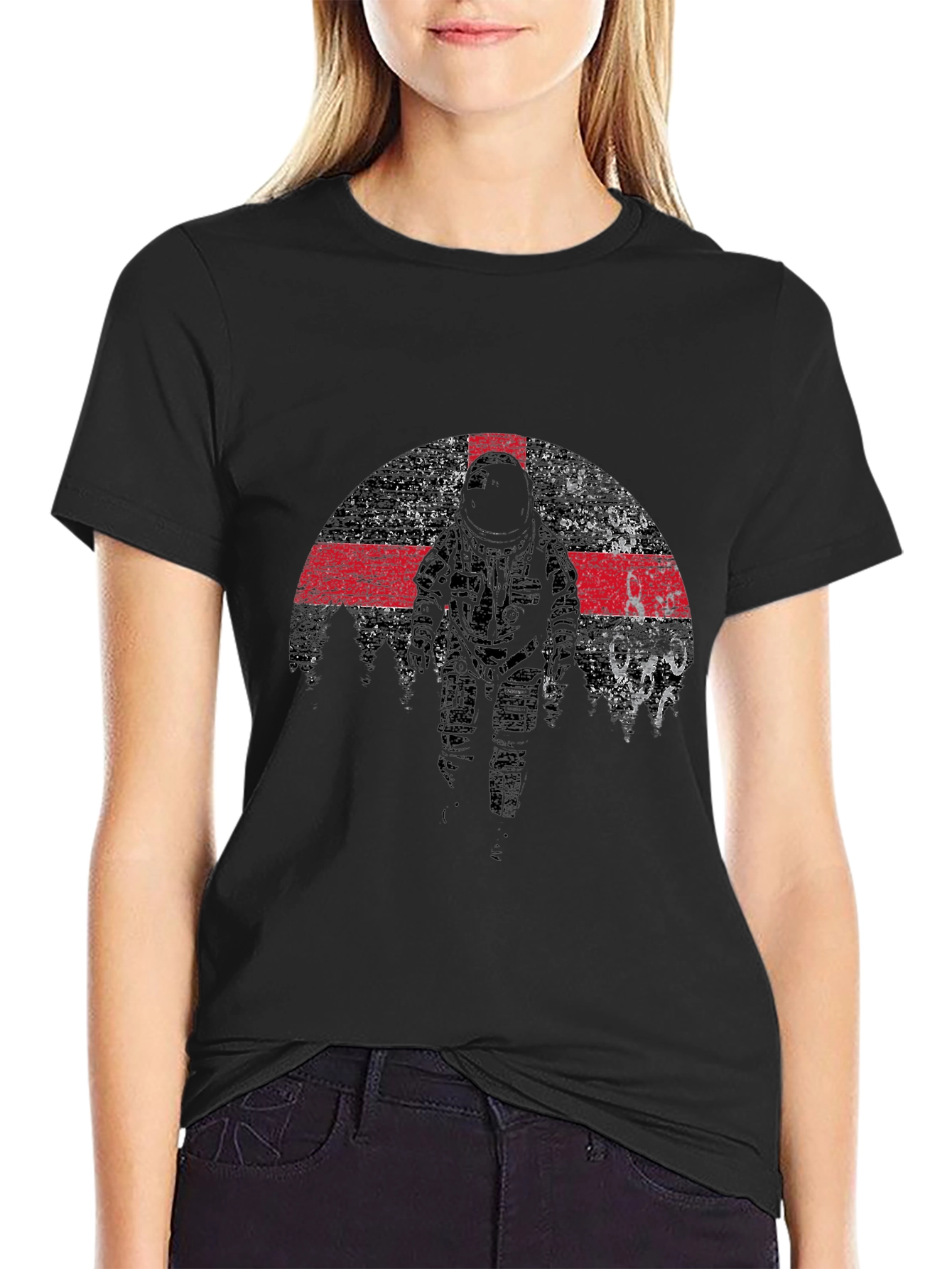Astronaut Grunge Graphic T-Shirt