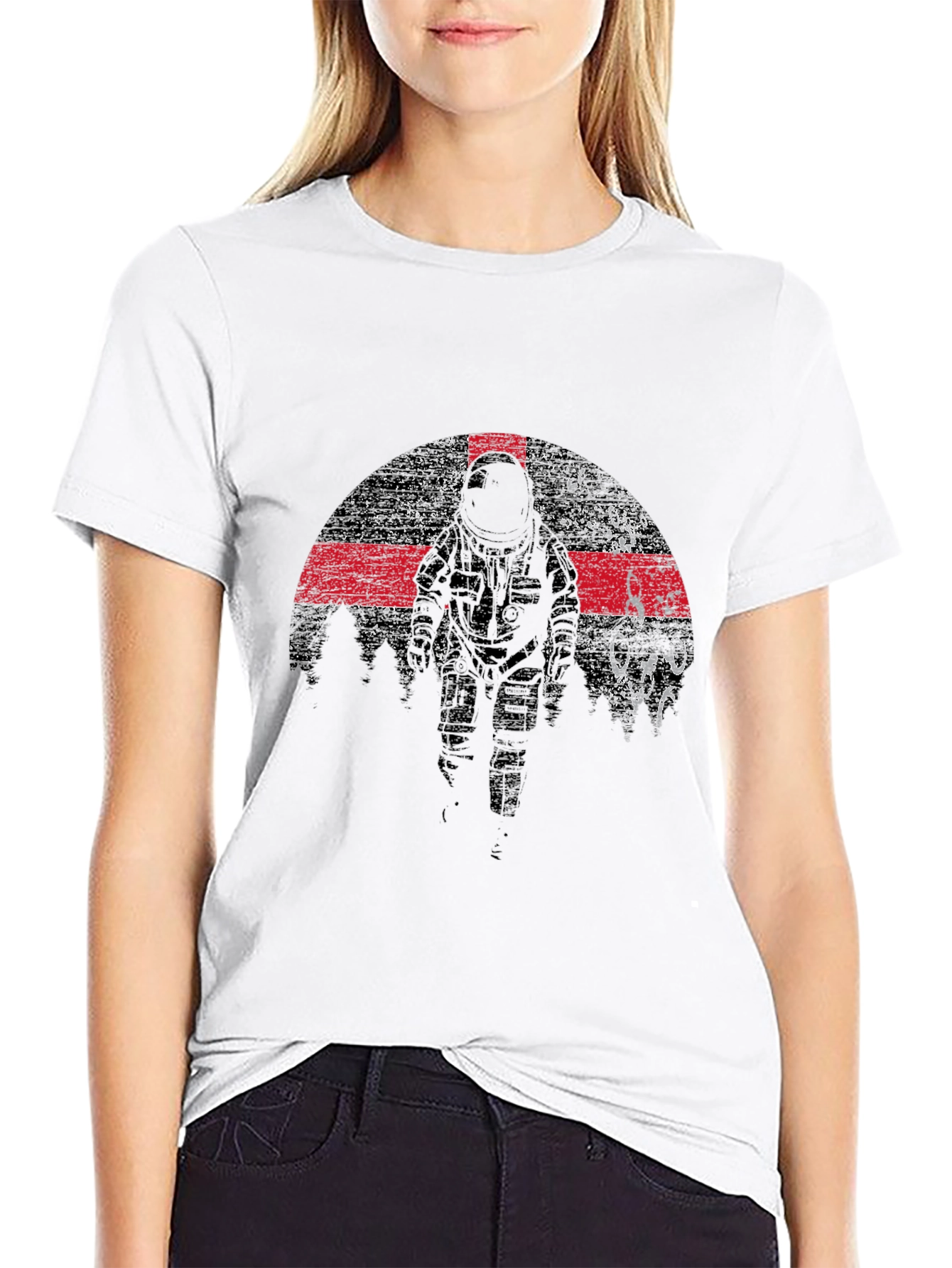 Astronaut Grunge Graphic T-Shirt