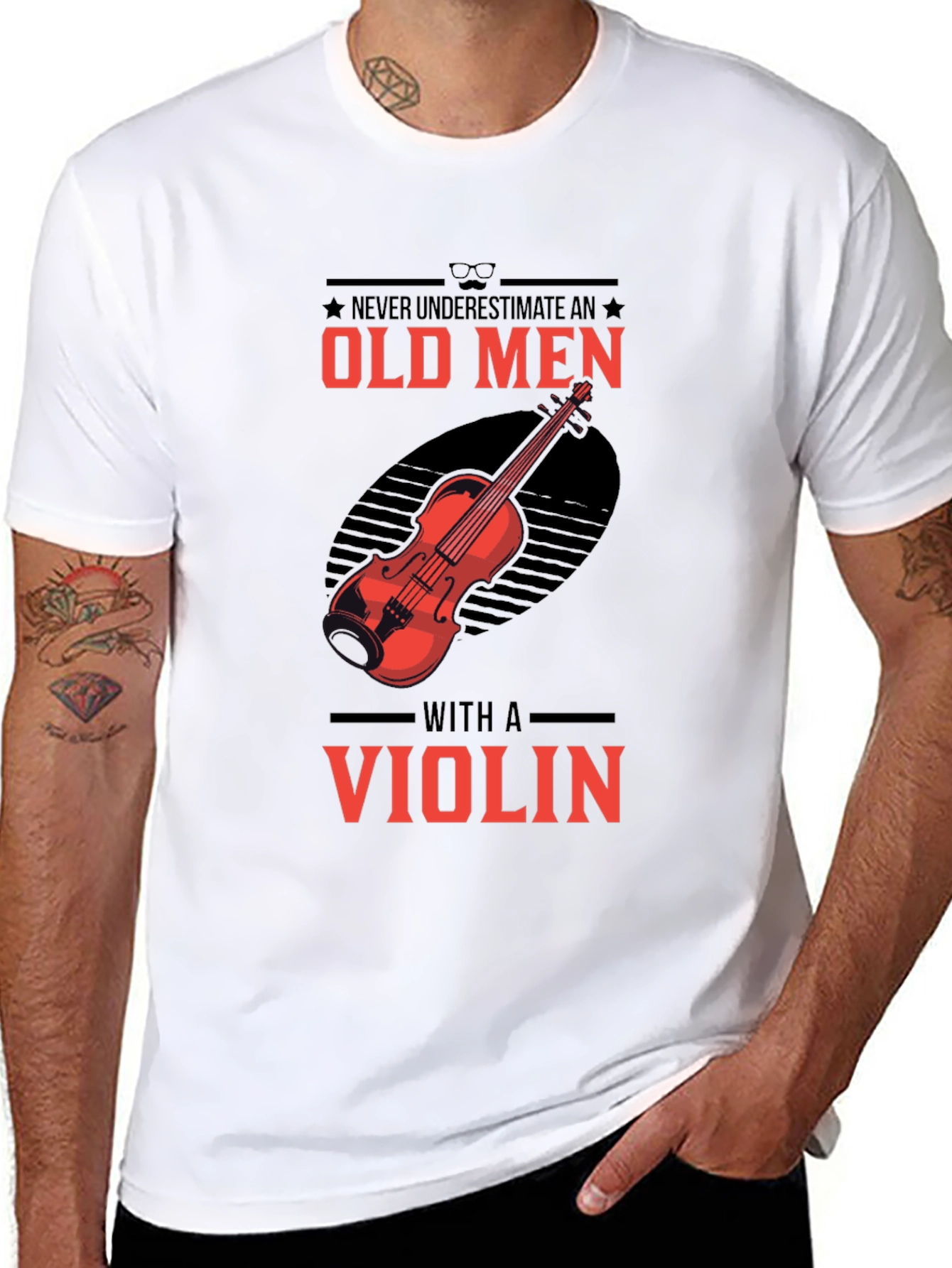 Old Men Violin T-Shirt - Musician Gift