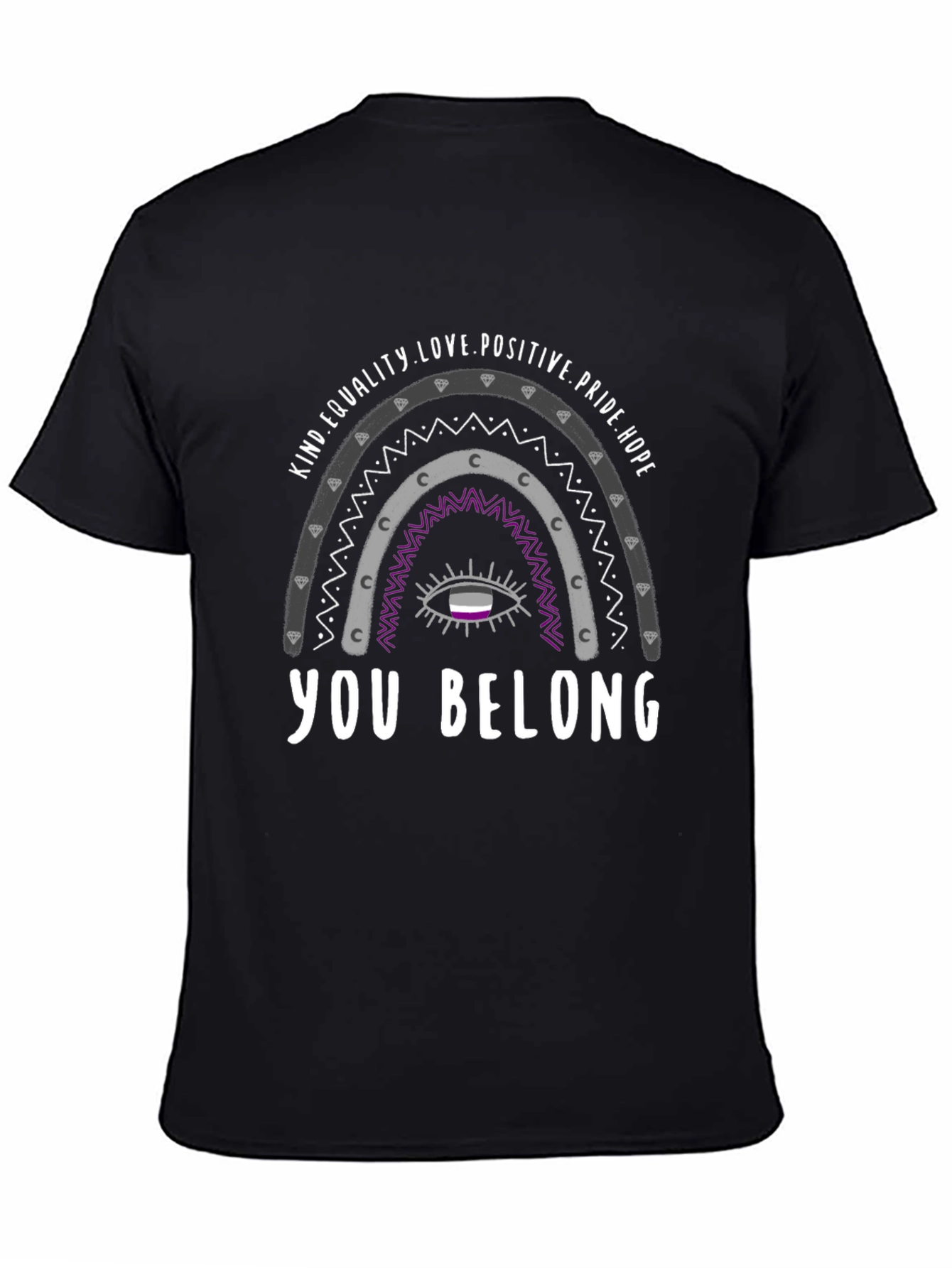 Asexual Pride Rainbow T-Shirt - You Belong
