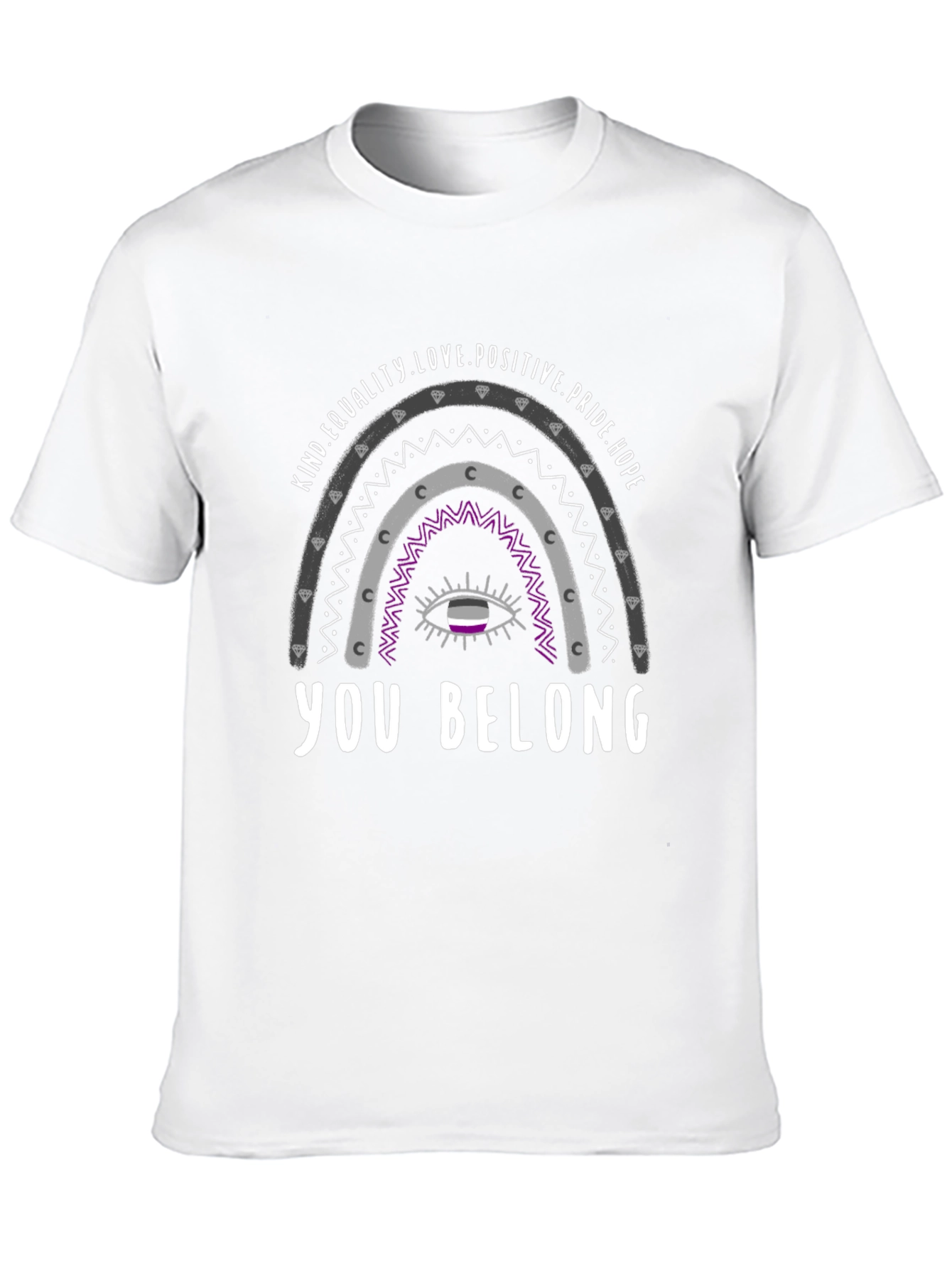 Asexual Pride Rainbow T-Shirt - You Belong