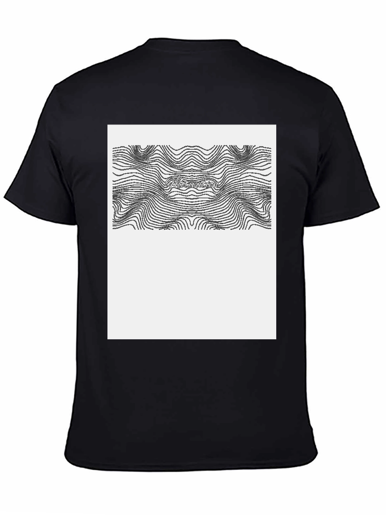 Abstract Topographic Line Art Graphic T-Shirt