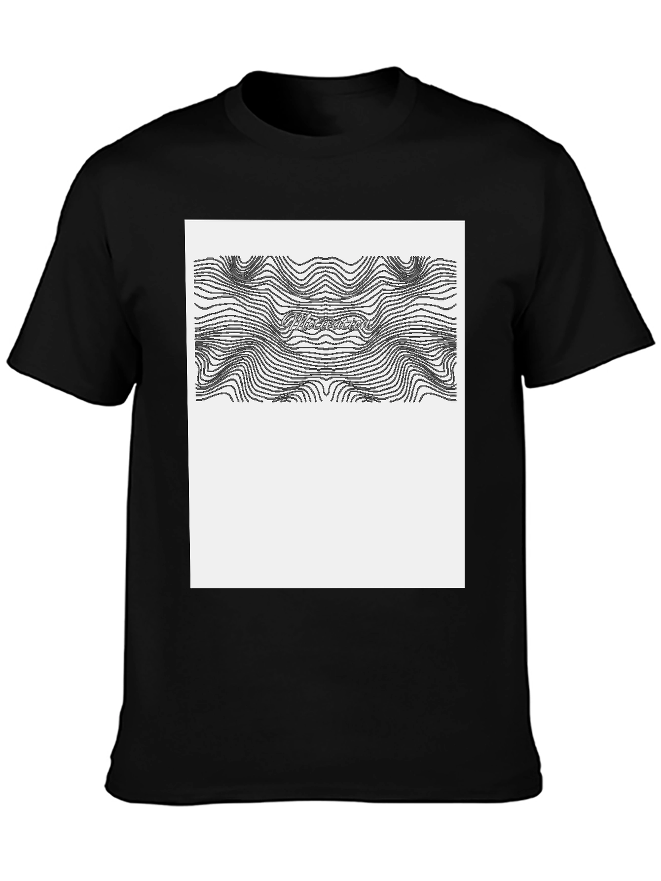 Abstract Topographic Line Art Graphic T-Shirt