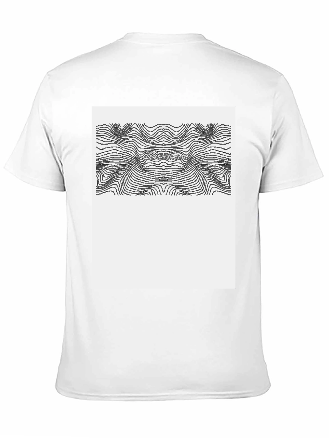 Abstract Topographic Line Art Graphic T-Shirt