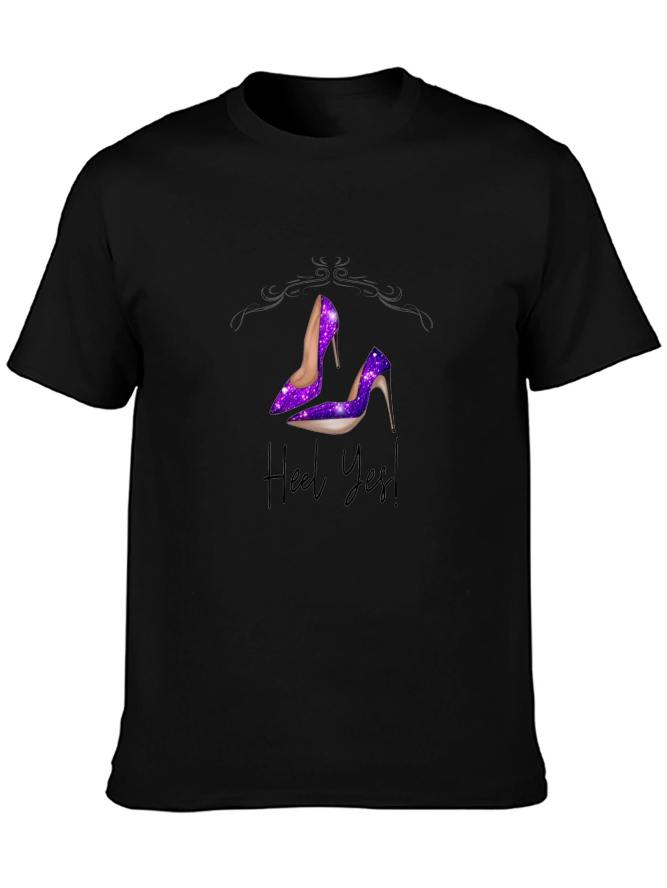 Heel Yes! Galaxy High Heel Graphic T-Shirt