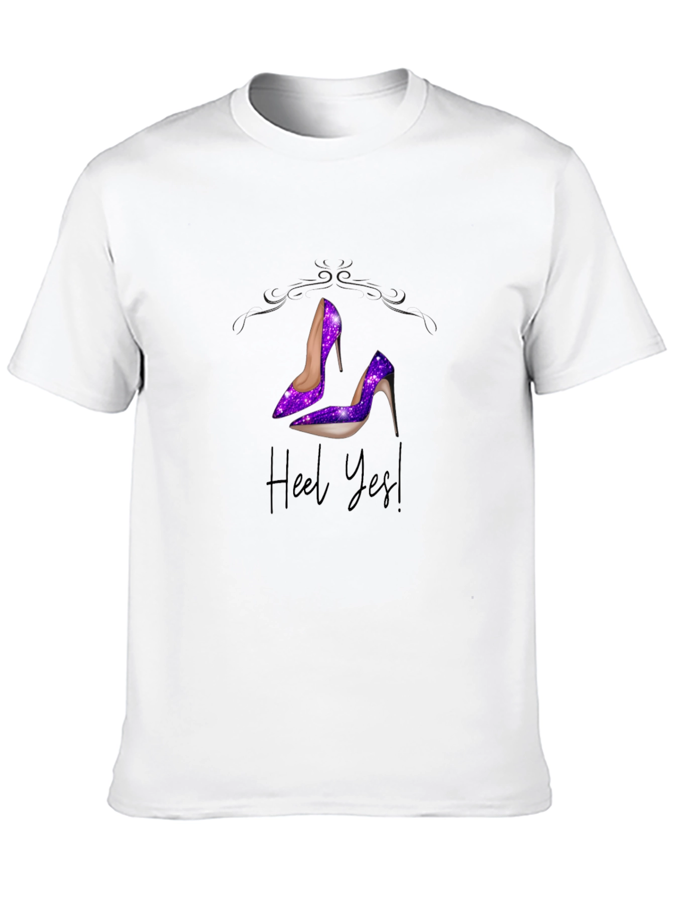 Heel Yes! Galaxy High Heel Graphic T-Shirt