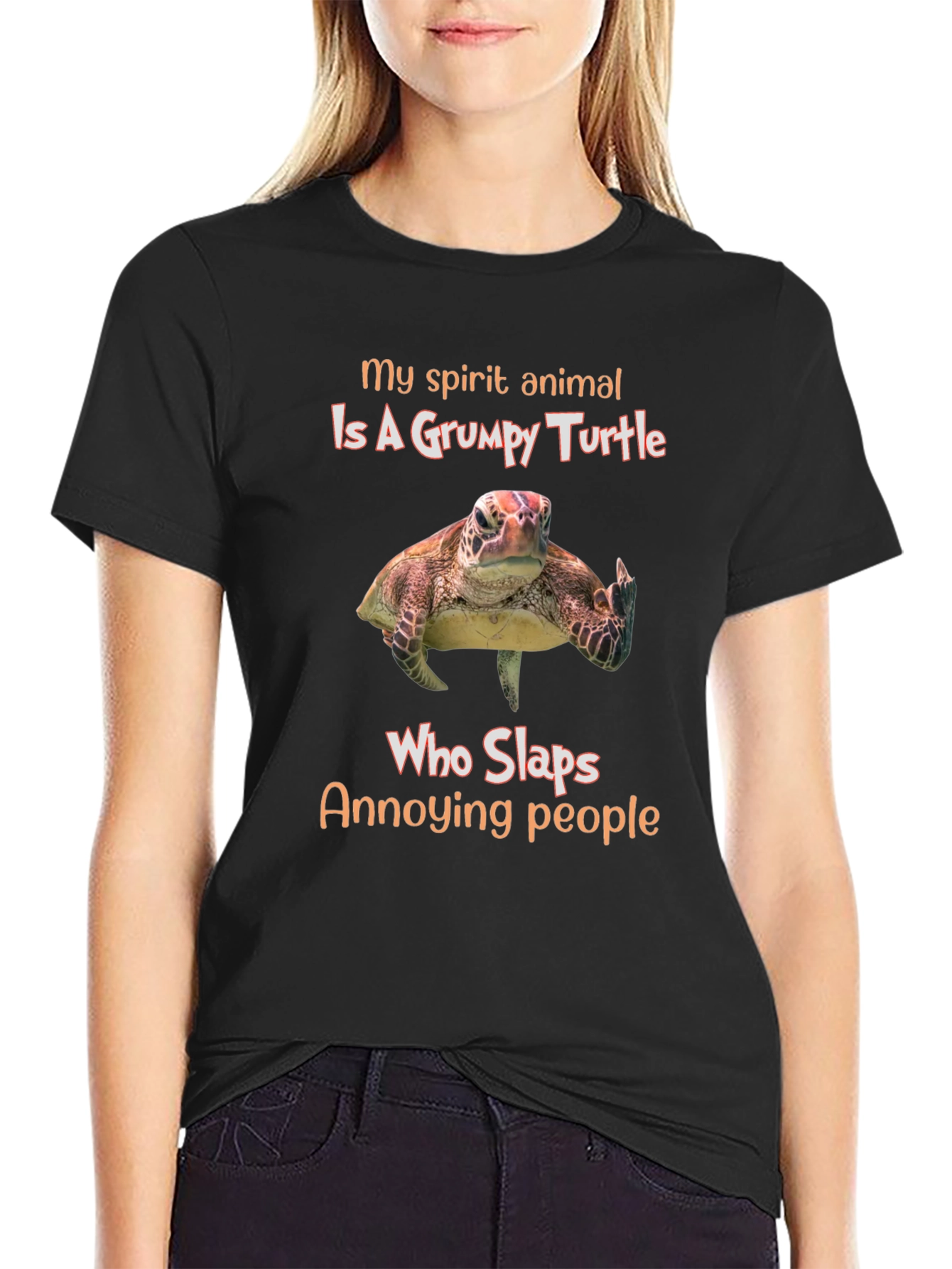 Grumpy Turtle T-Shirt: My Spirit Animal Slaps Annoying People