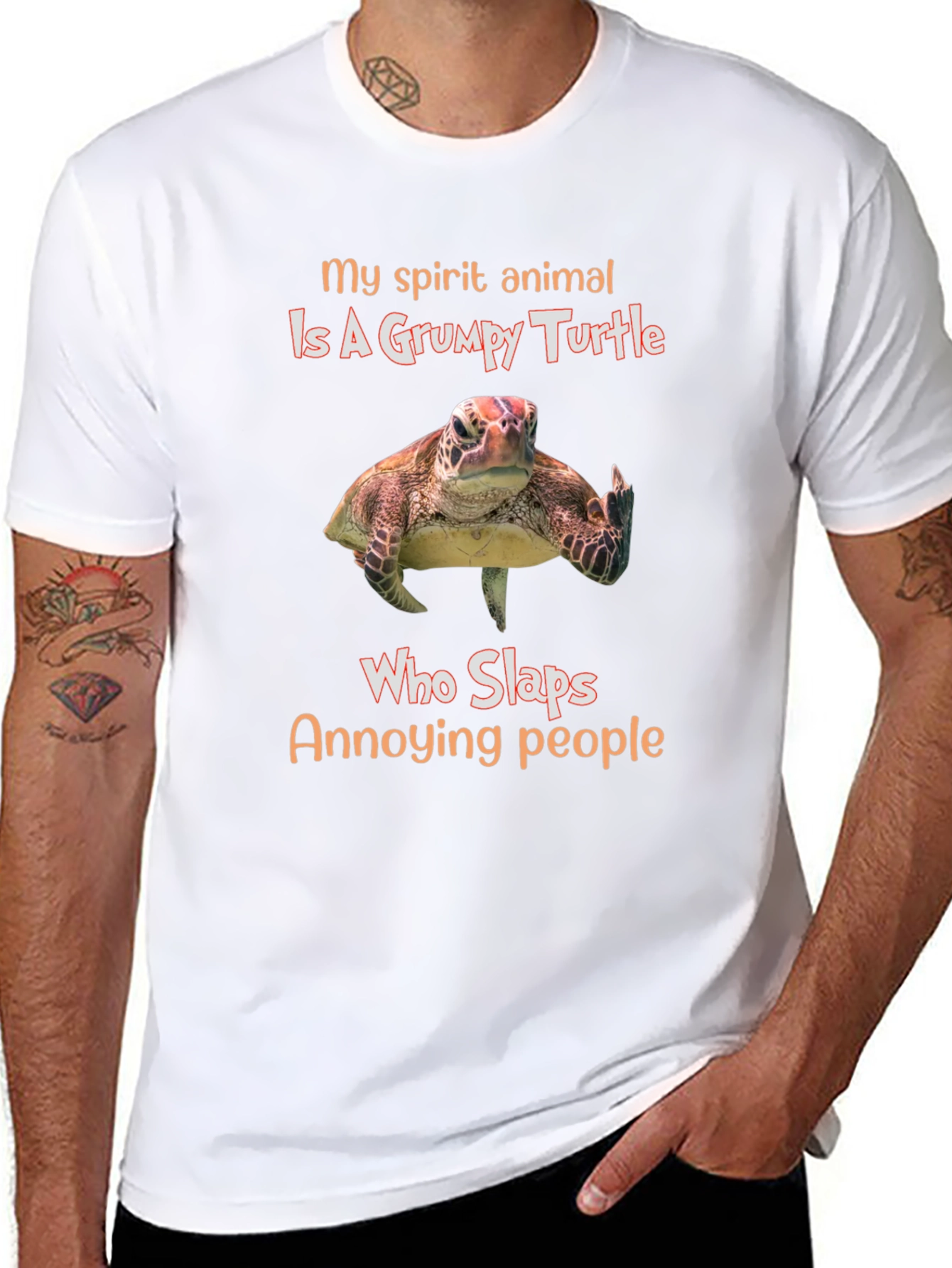 Grumpy Turtle T-Shirt: My Spirit Animal Slaps Annoying People