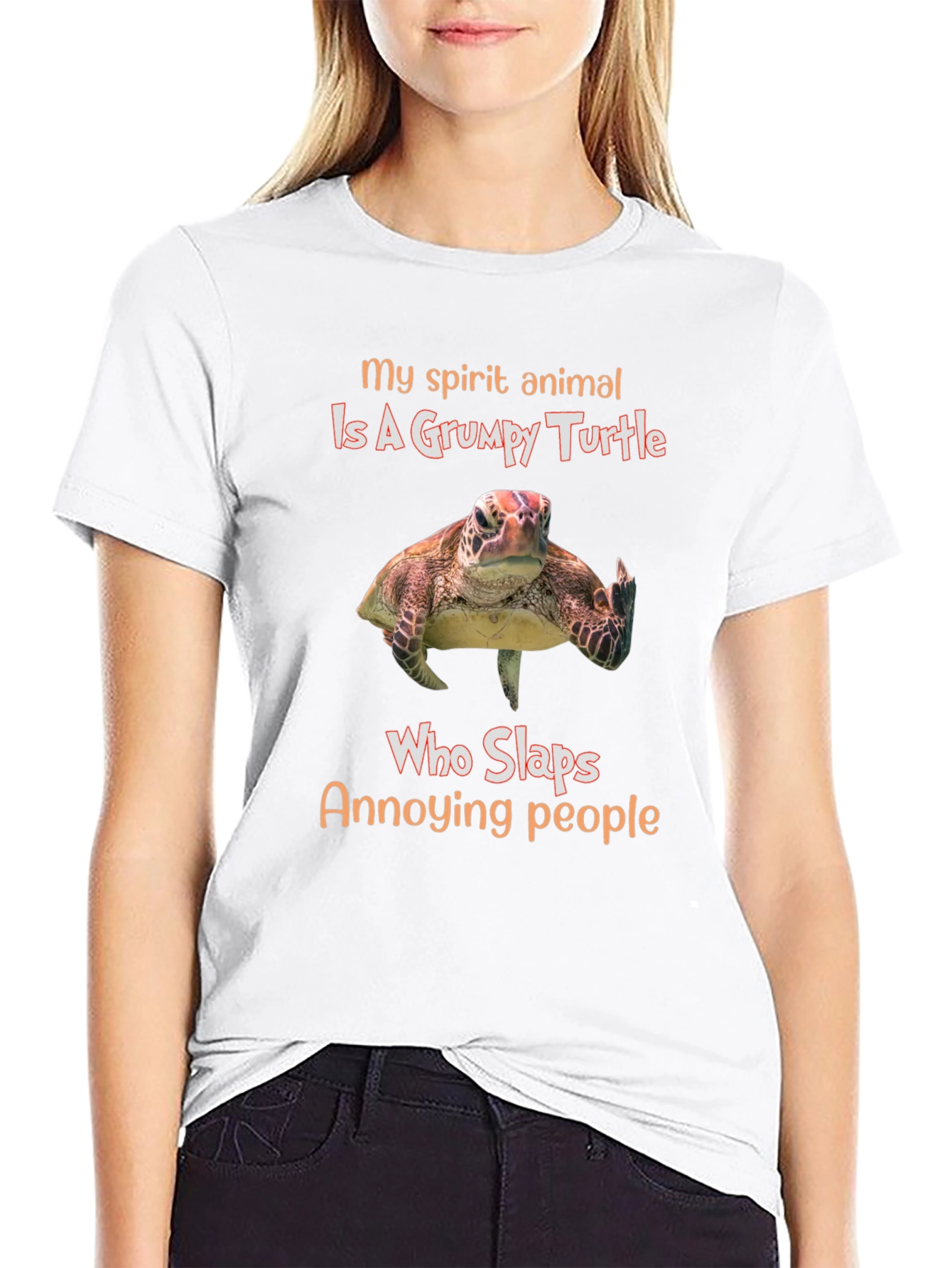 Grumpy Turtle T-Shirt: My Spirit Animal Slaps Annoying People